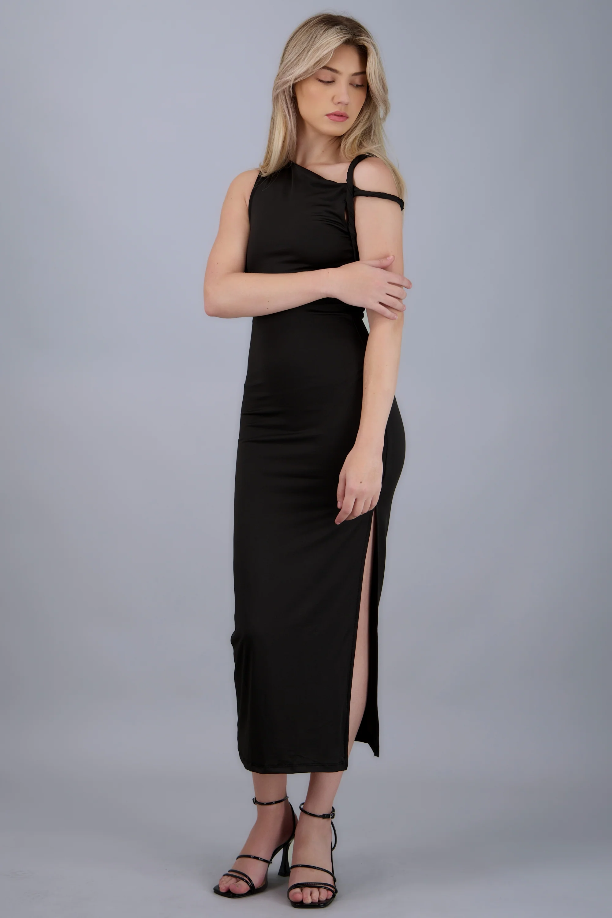 VESTIDO BODYCON ASIMETRICO
