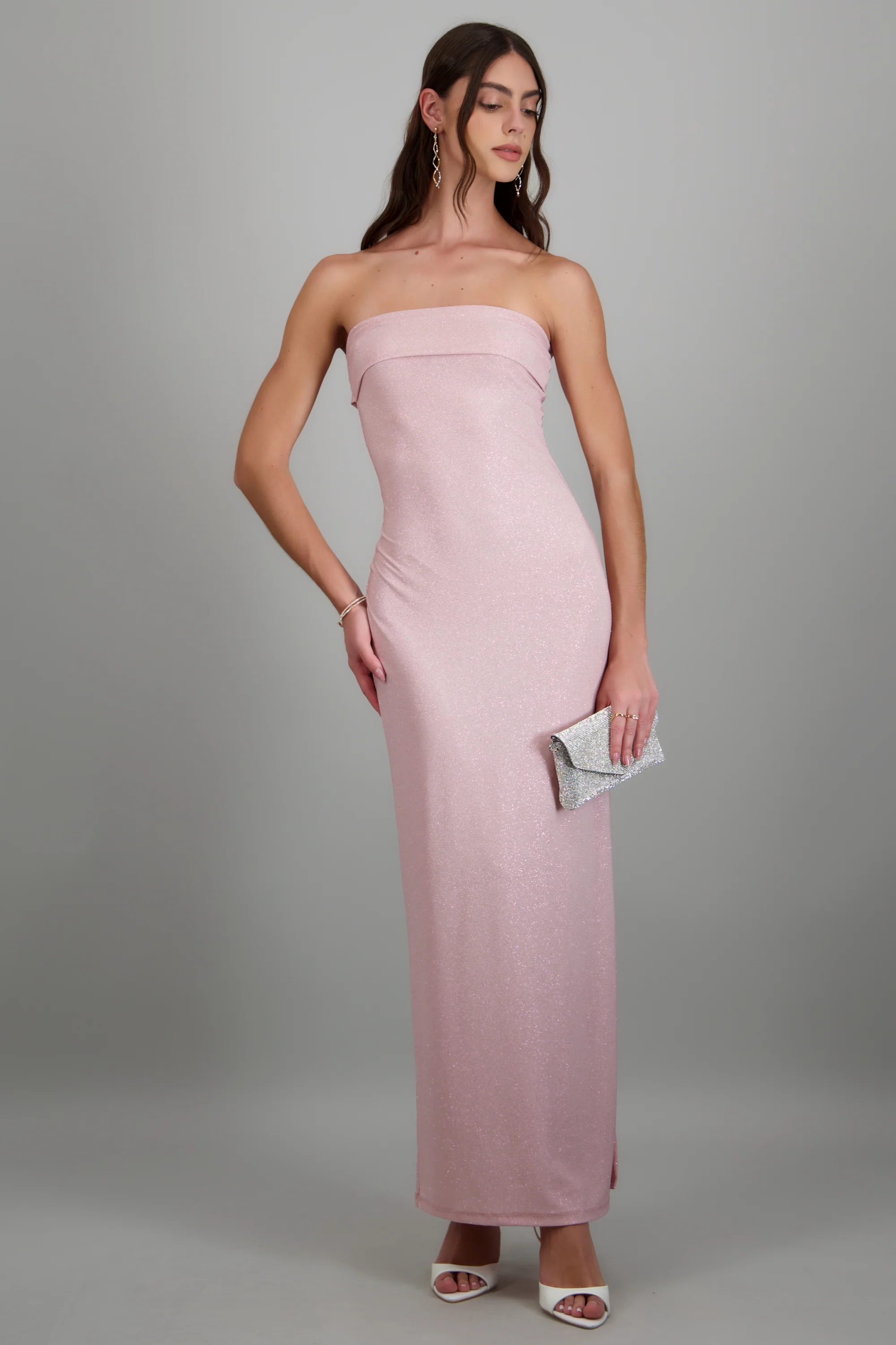 Vestido bodycon liso brillos - Image 3