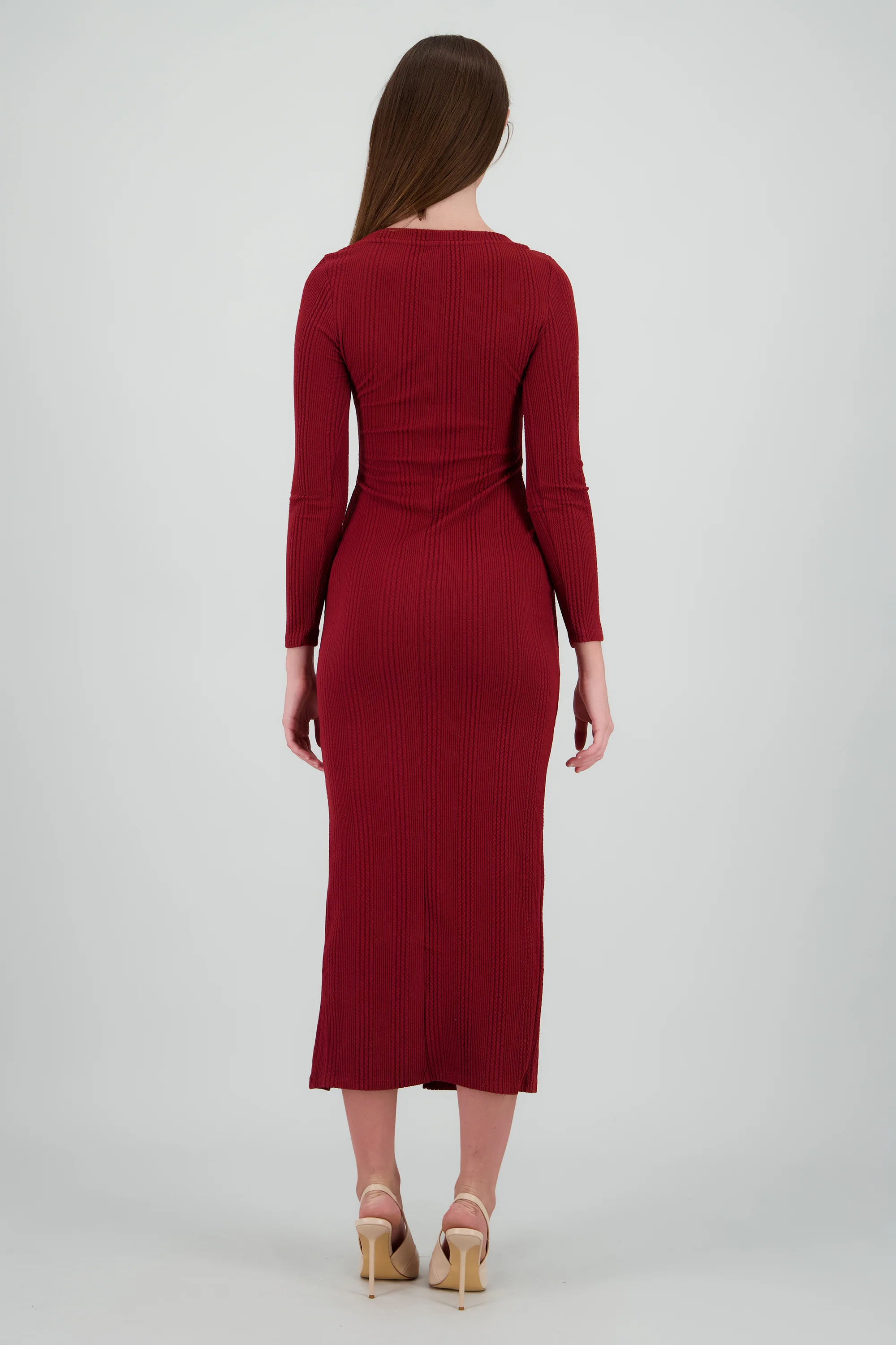 Vestido bodycon manga larga textura - Image 4