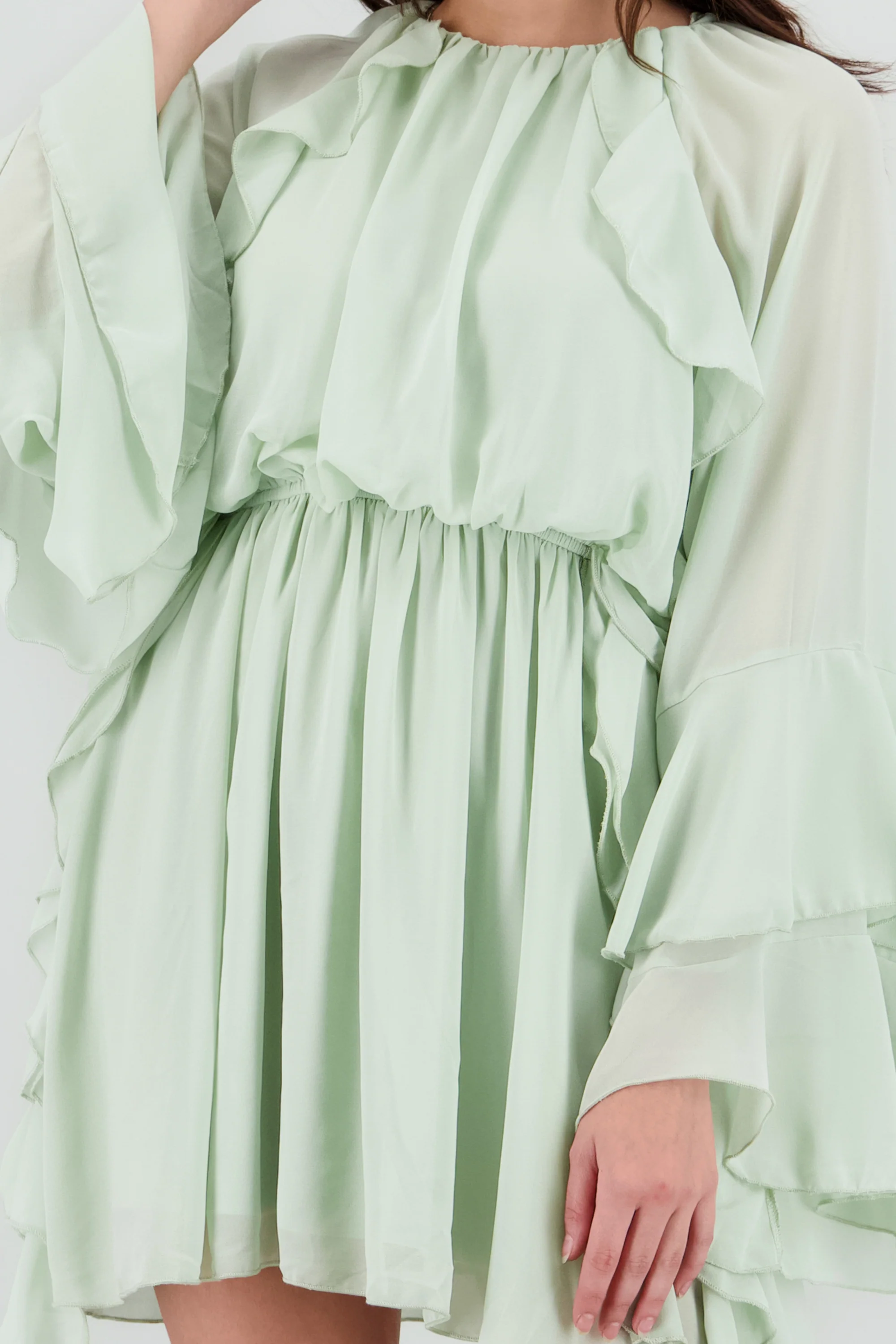 Vestido boho de manga larga con detalle de olanes - Image 5