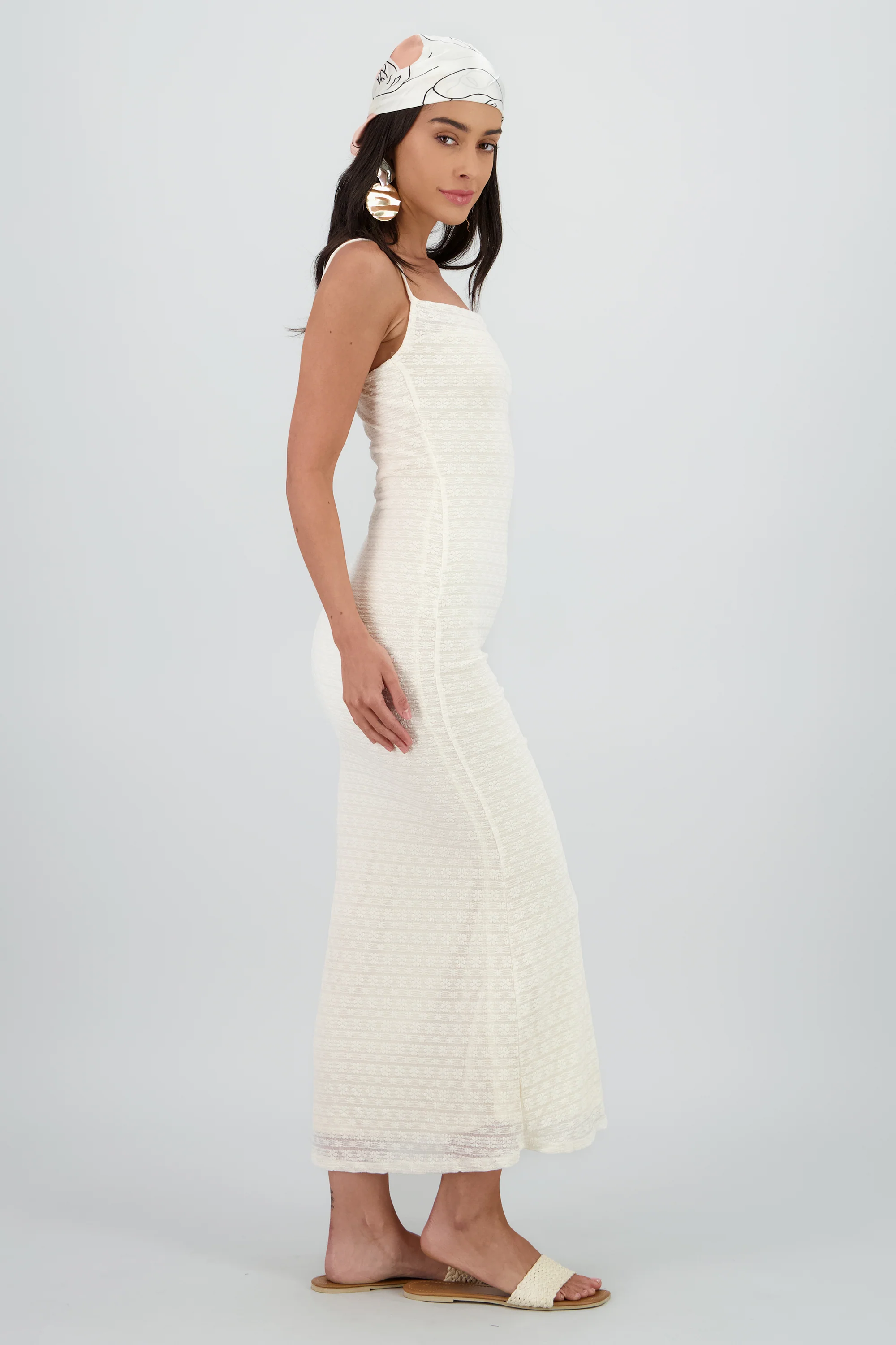 Vestido con encaje de flores - Image 3