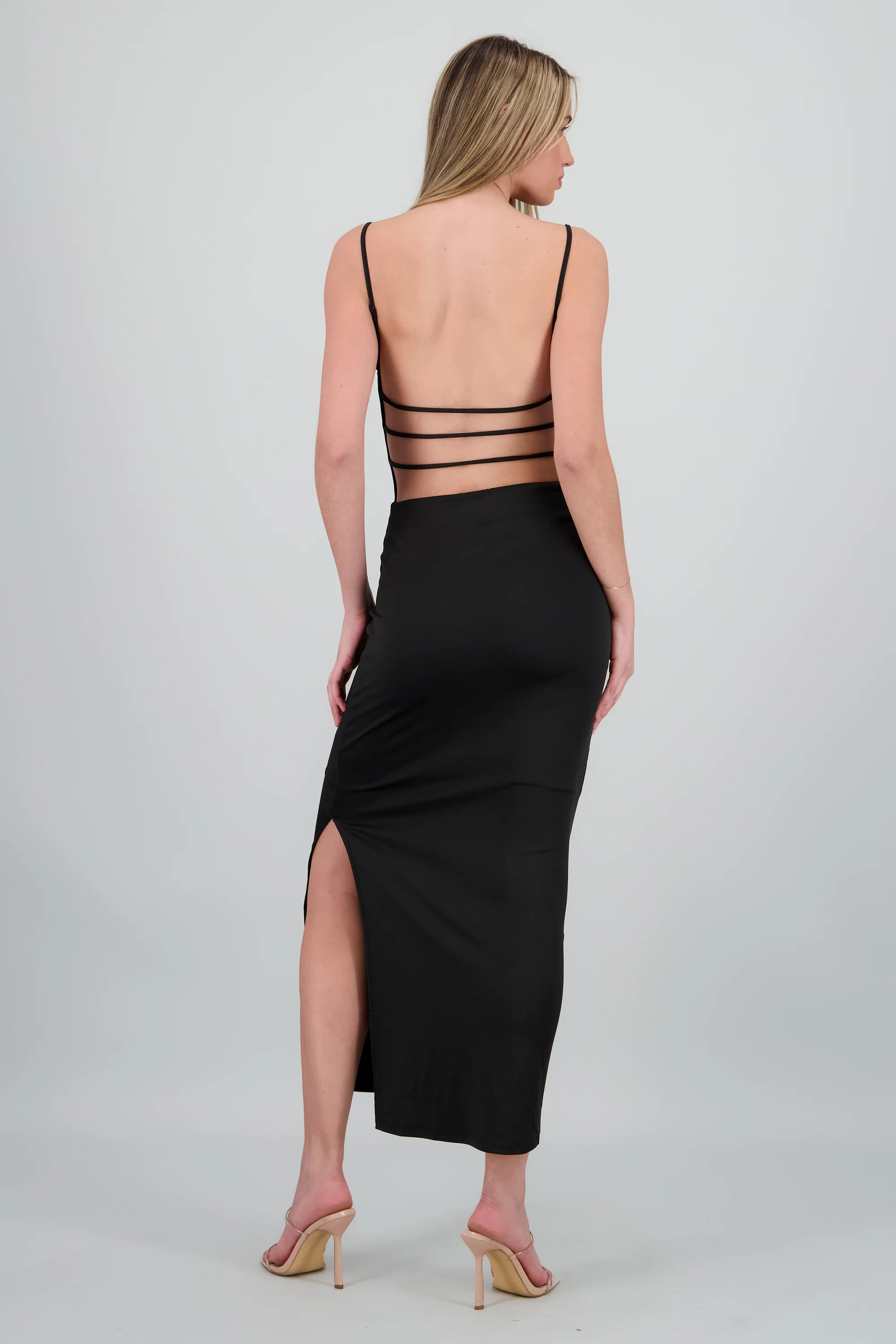 Vestido cuello cascada escote espalda - Image 4