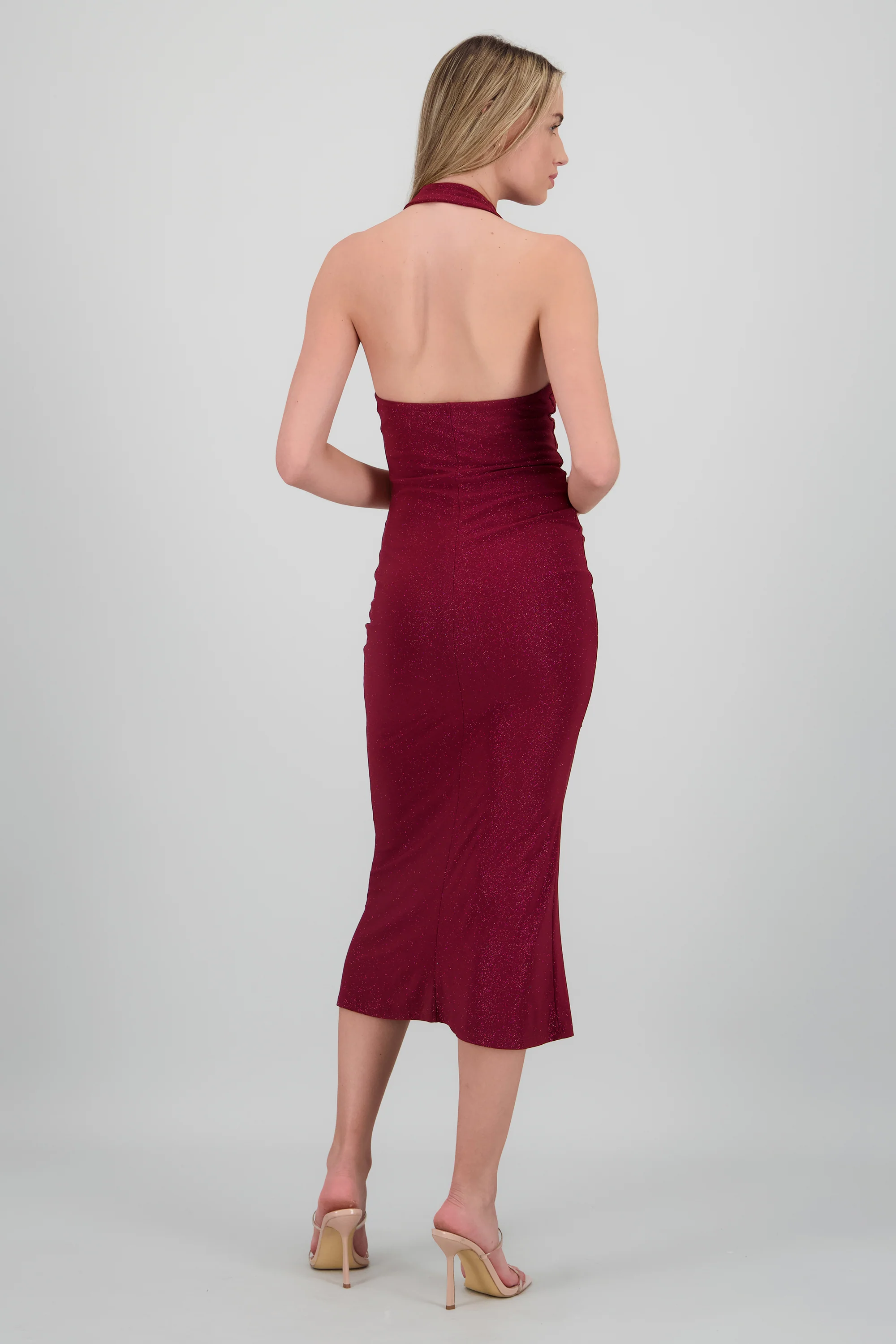Vestido de brillos maxi halter - Image 4
