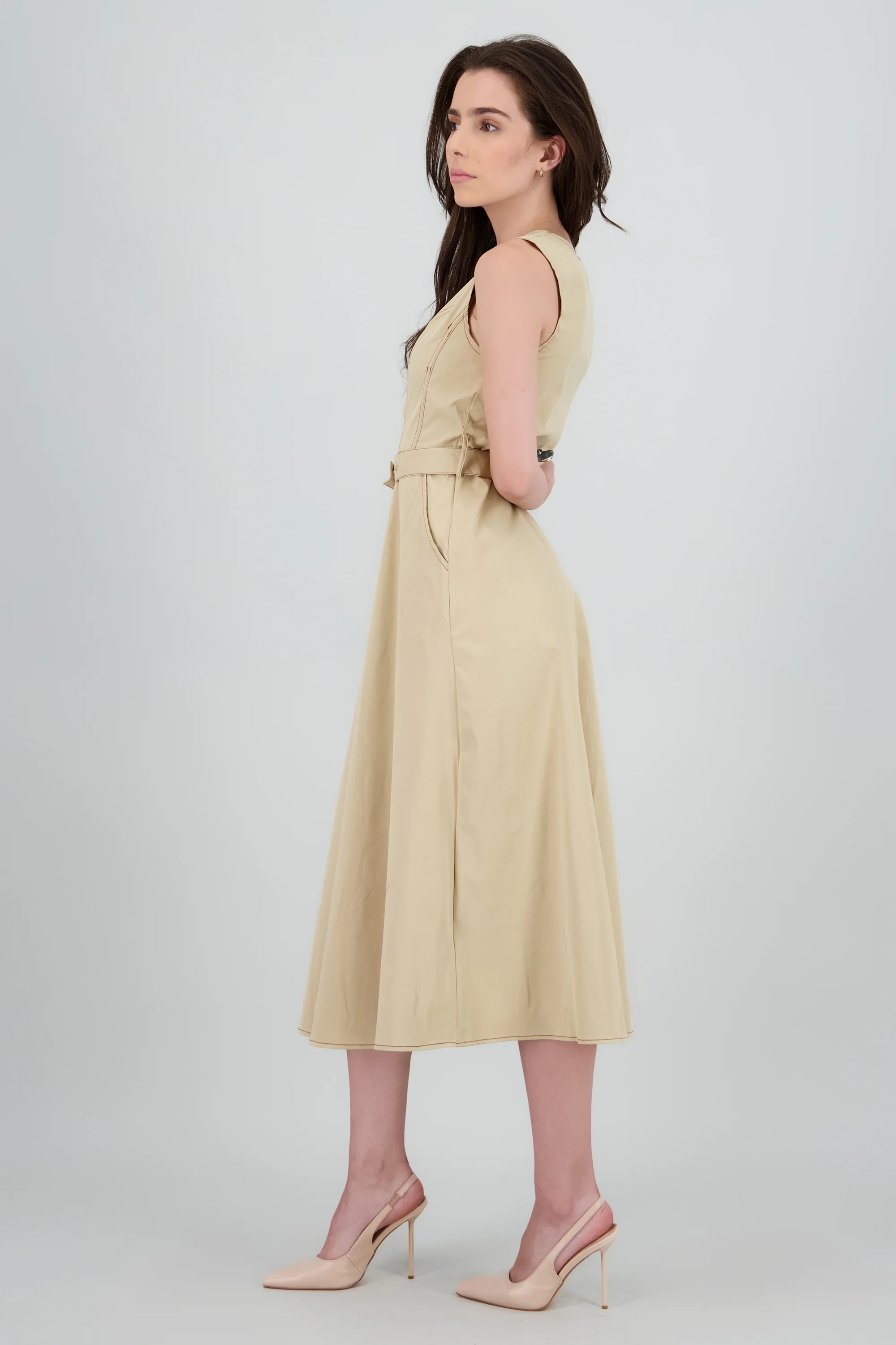 Vestido detalle botones manga corta - Image 3