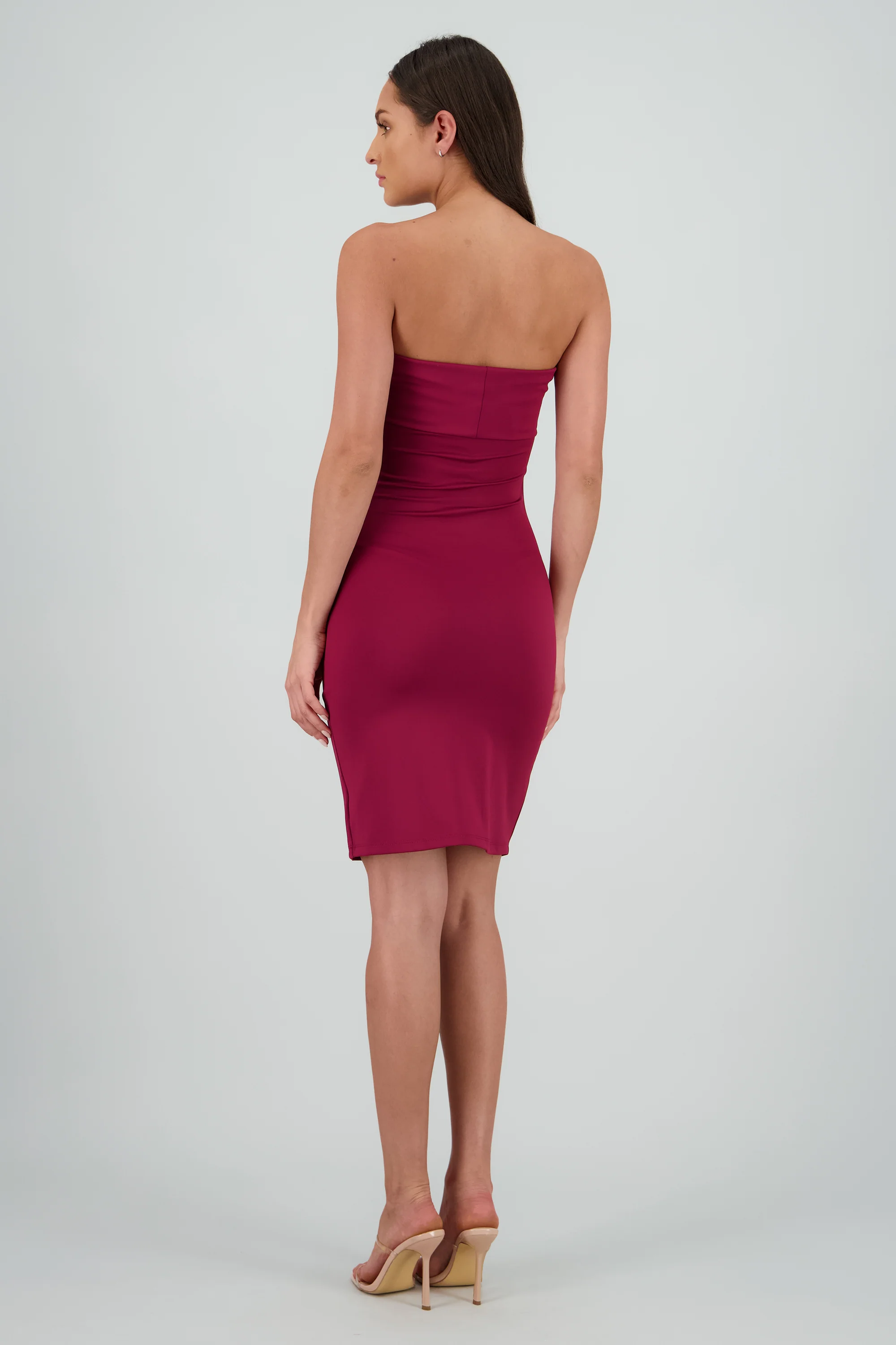 Vestido drapeado costado dobles - Image 4