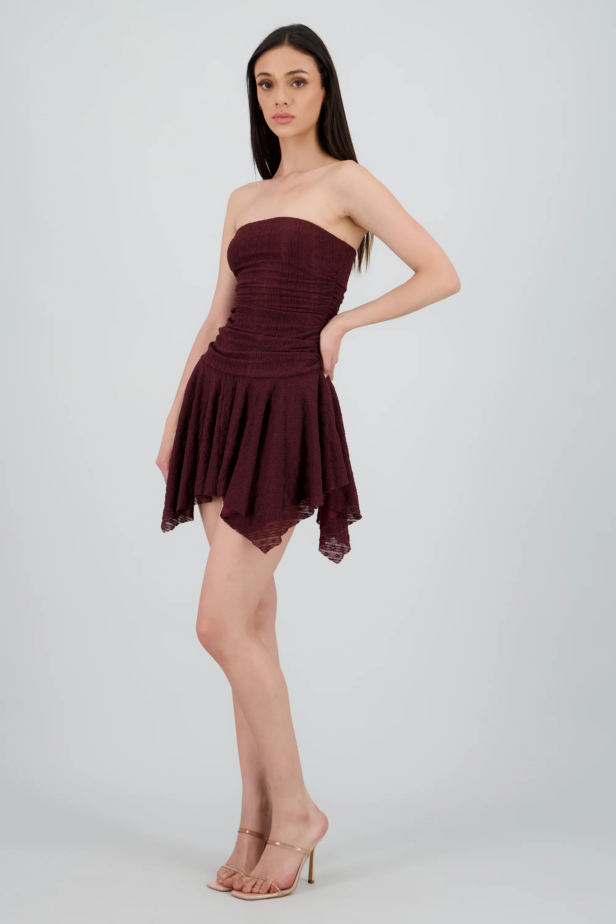 Vestido encaje drapedado - Image 3