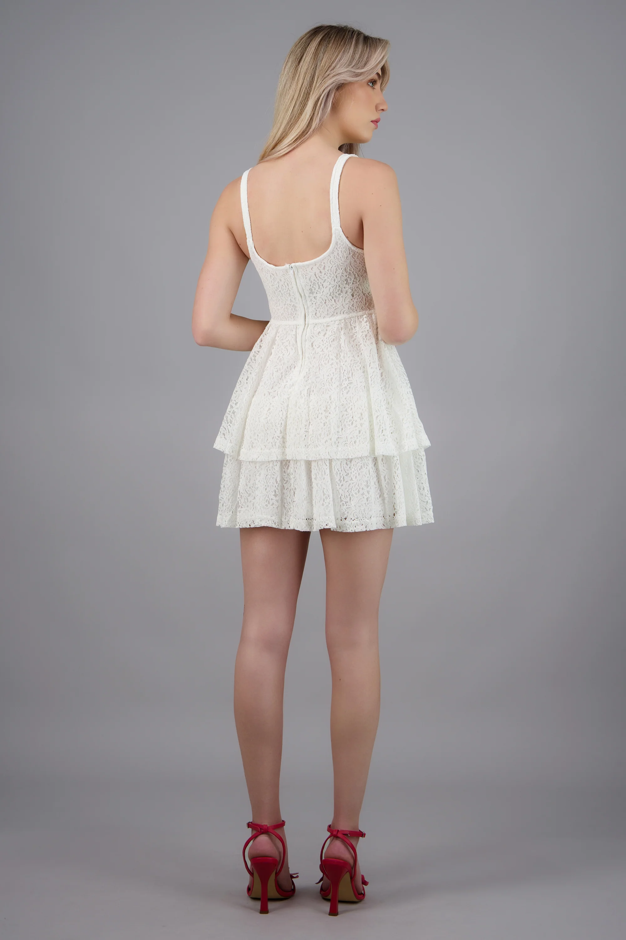 VESTIDO ENCAJE LISO - Image 4