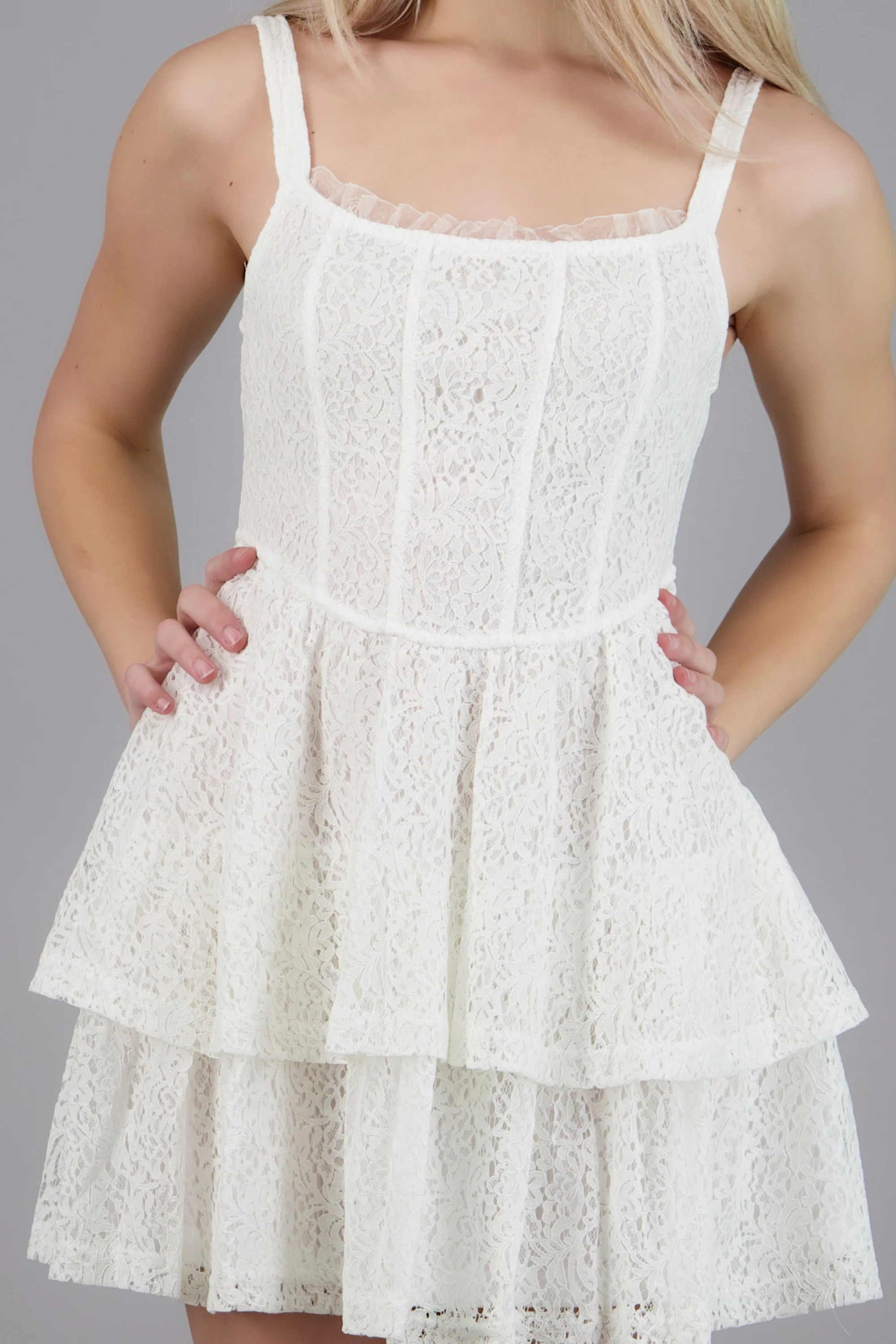 VESTIDO ENCAJE LISO - Image 5