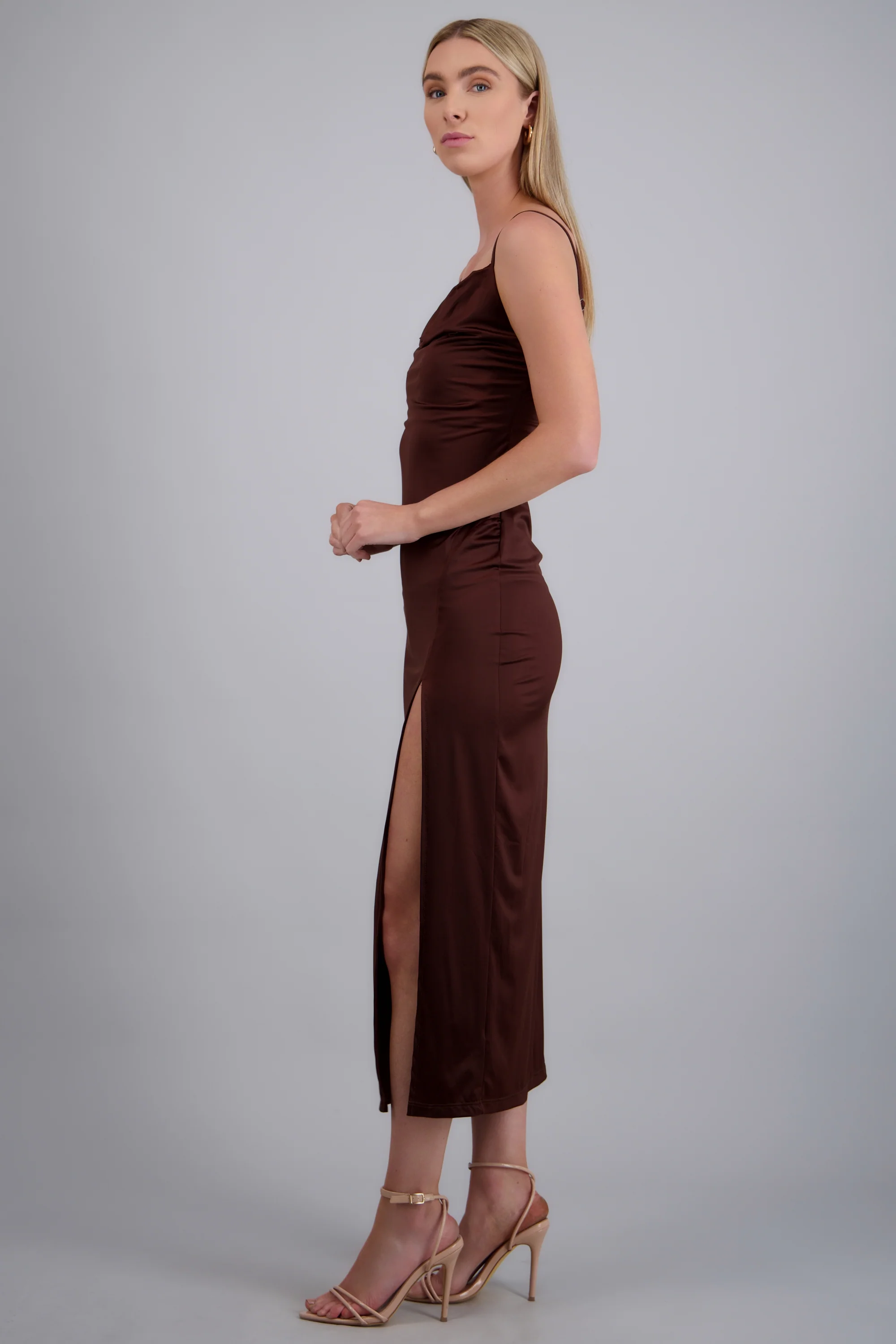 Vestido escote columpio abertura - Image 2