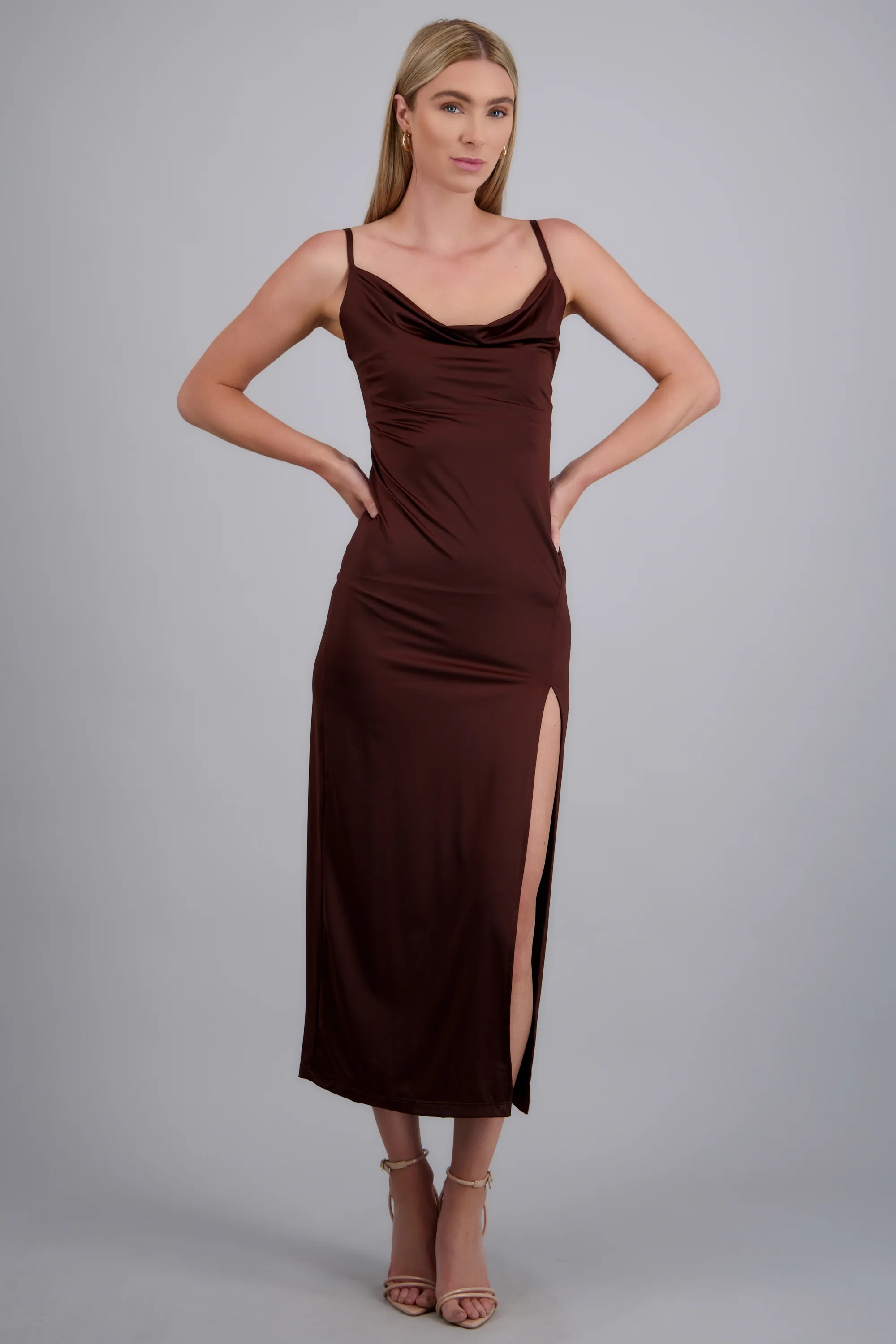 Vestido escote columpio abertura - Image 3