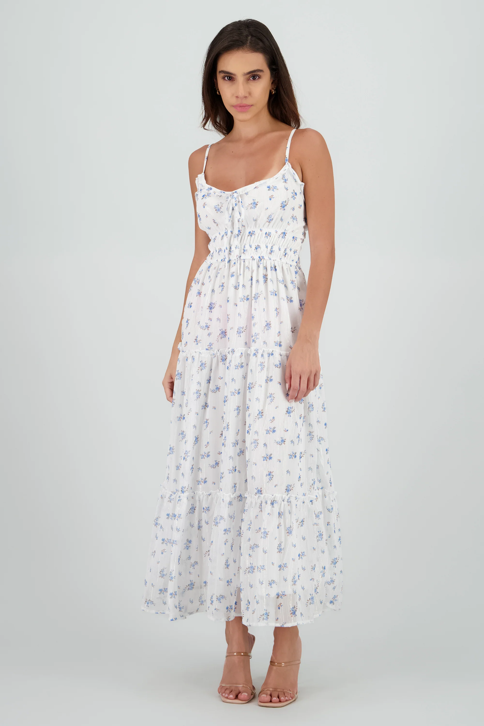 Vestido estampado con tirantes
