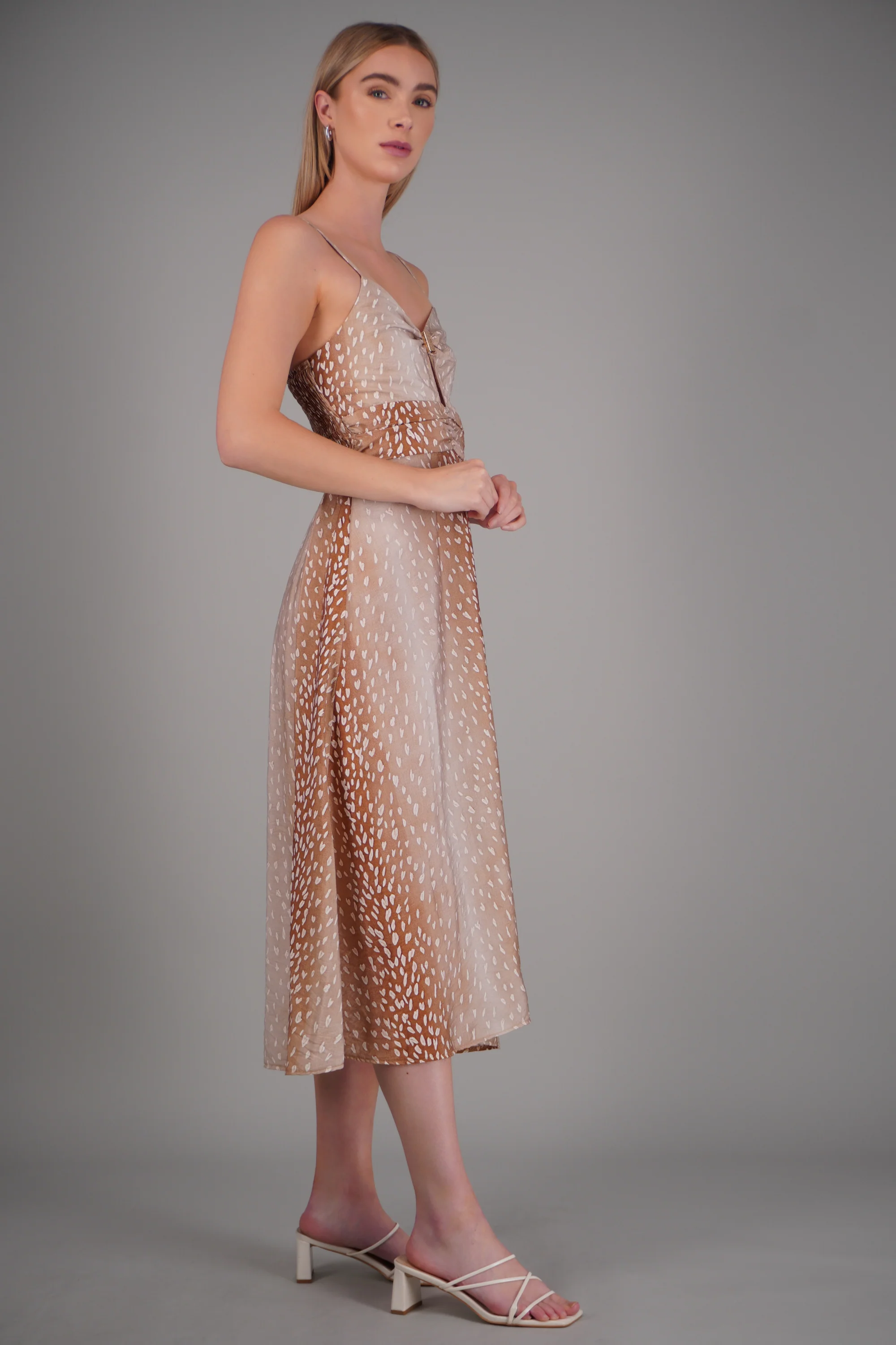Vestido estampado detalle fruncido - Image 2