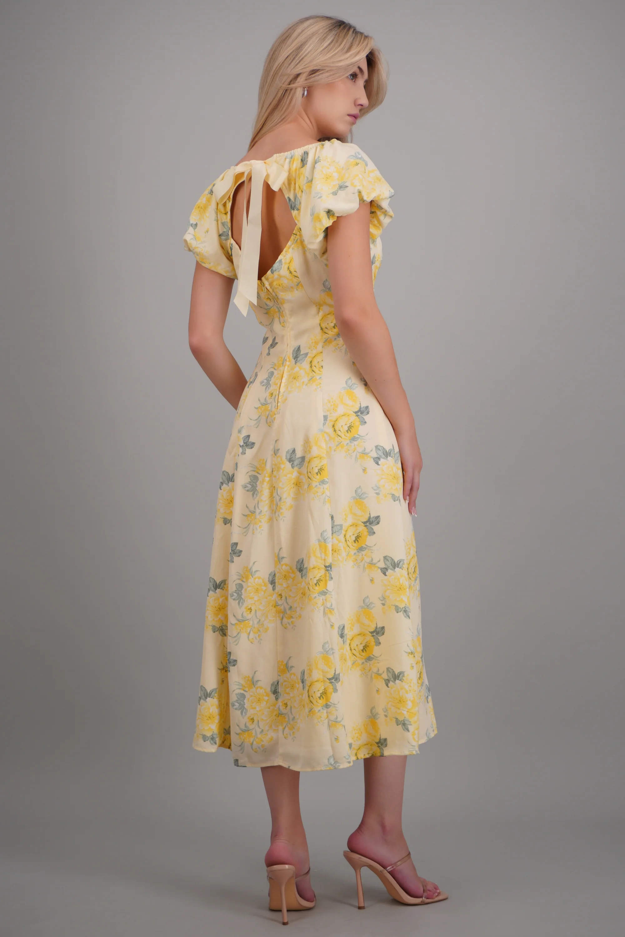 Vestido estampado flores cut out espalda - Image 4