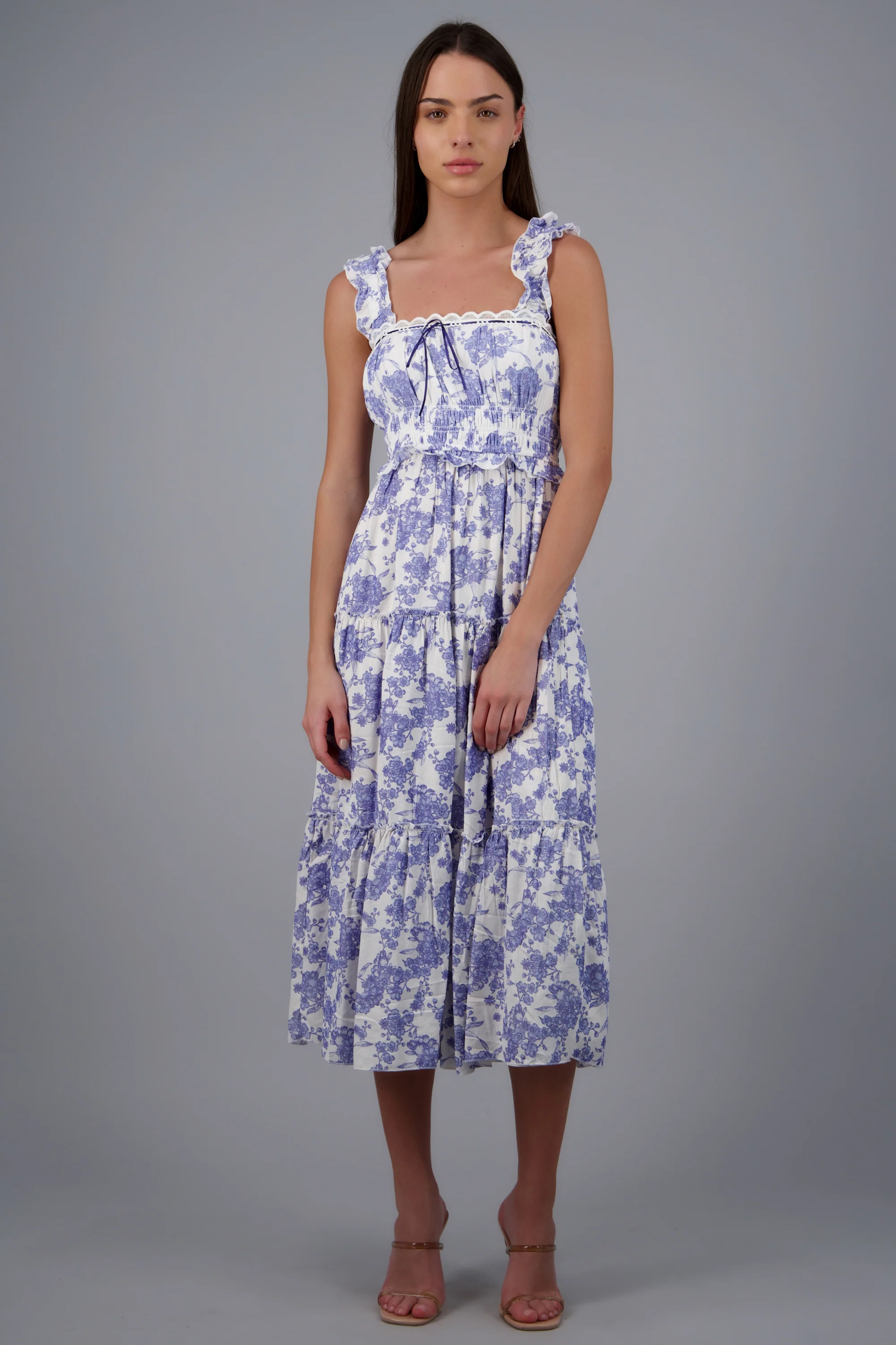 VESTIDO ESTAMPADO FLORES DET TIRANTES - Image 2