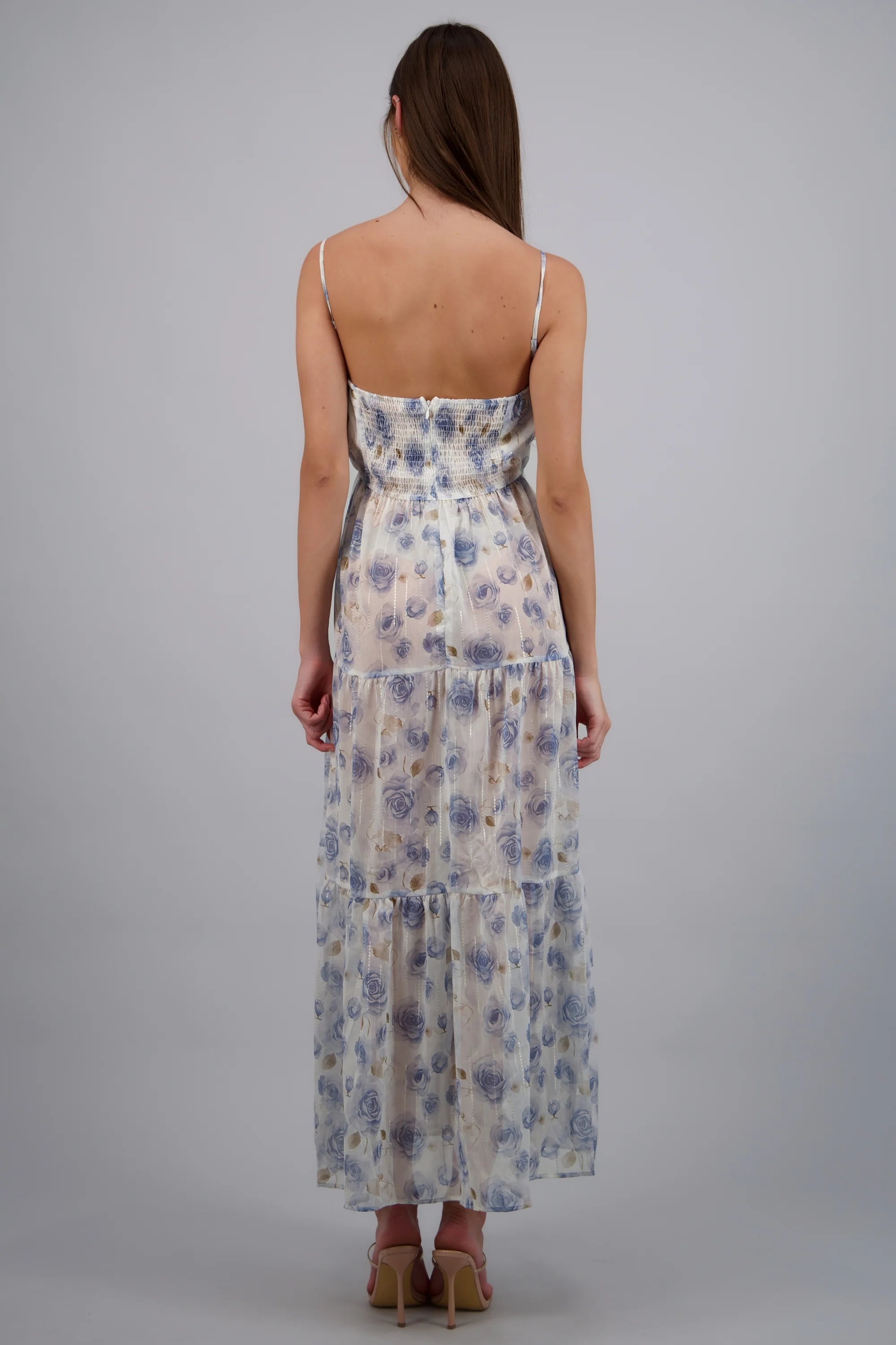 Vestido estampado flores lurex - Image 4