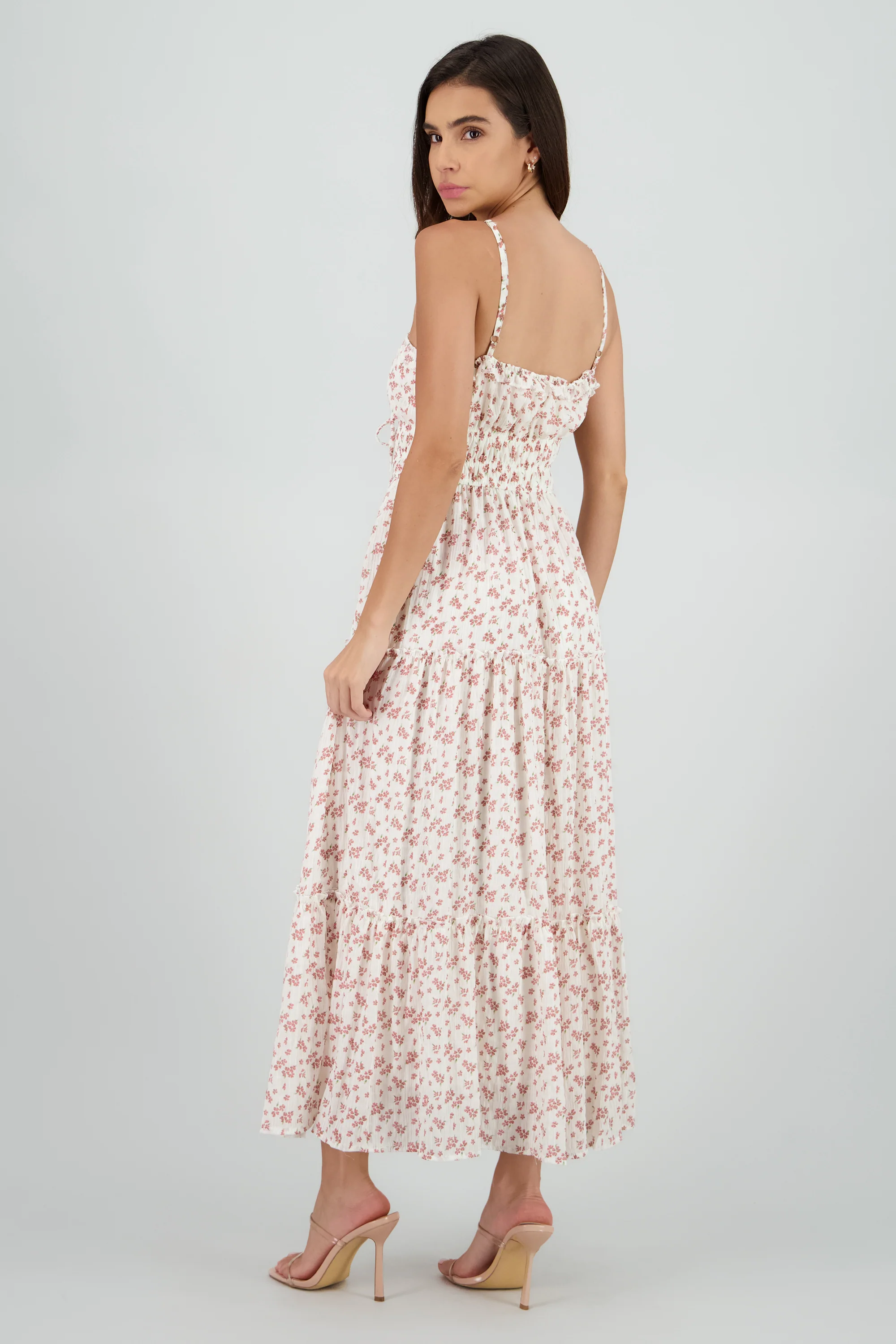 Vestido estampado midi estampado con textura - Image 4
