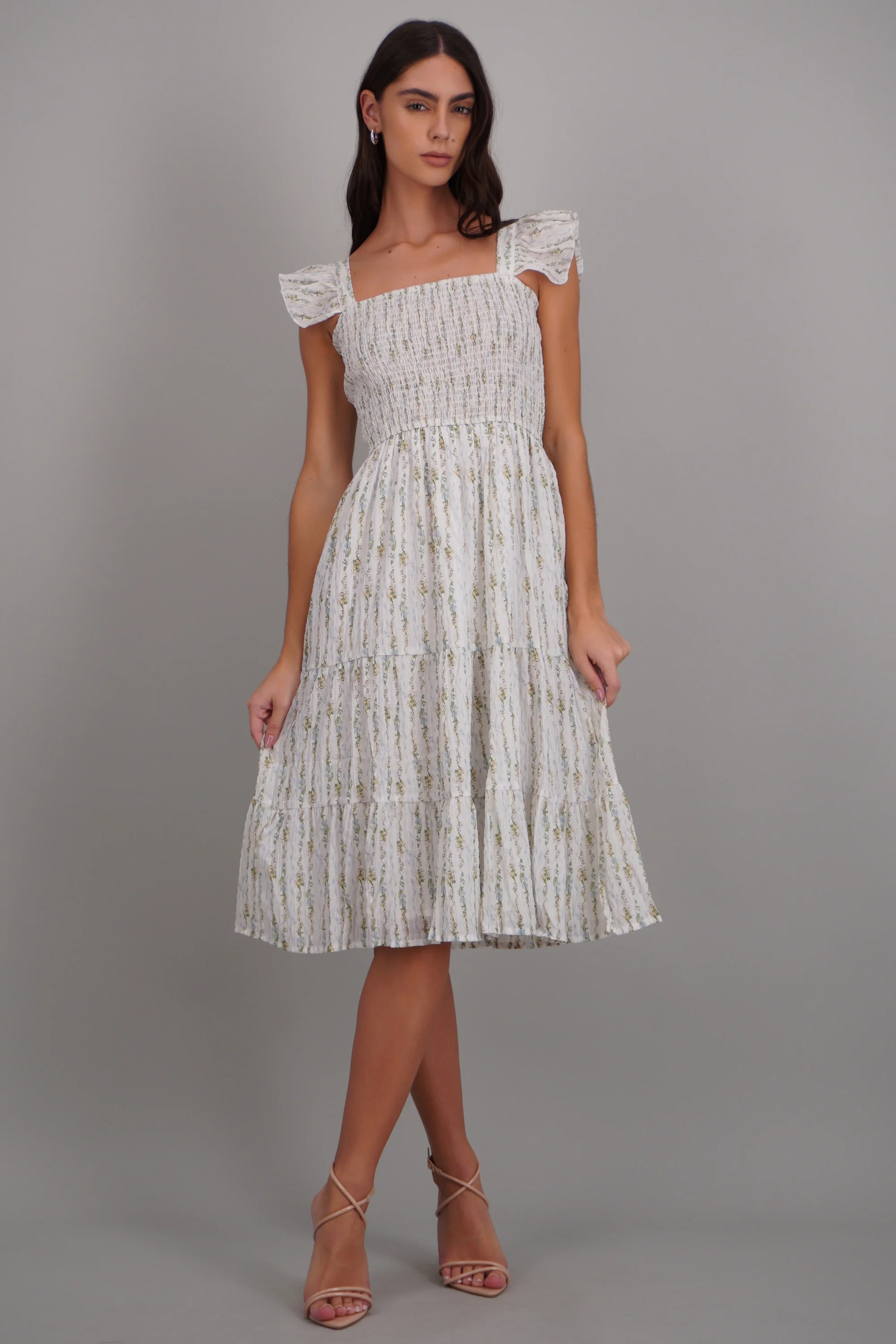 Vestido floreado con manga olán - Image 2