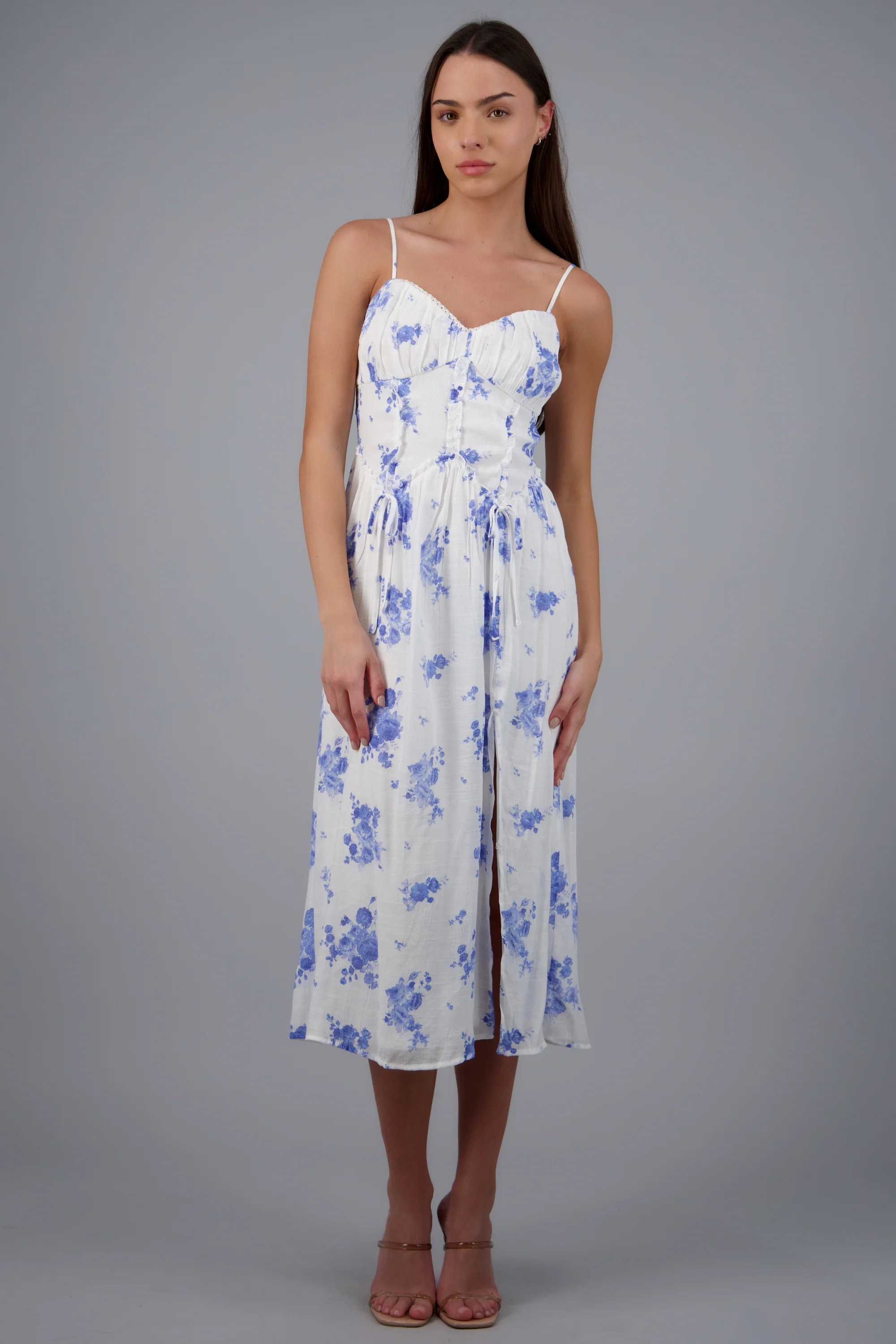 VESTIDO FLORES DET MOÑOS CINTURA - Image 3