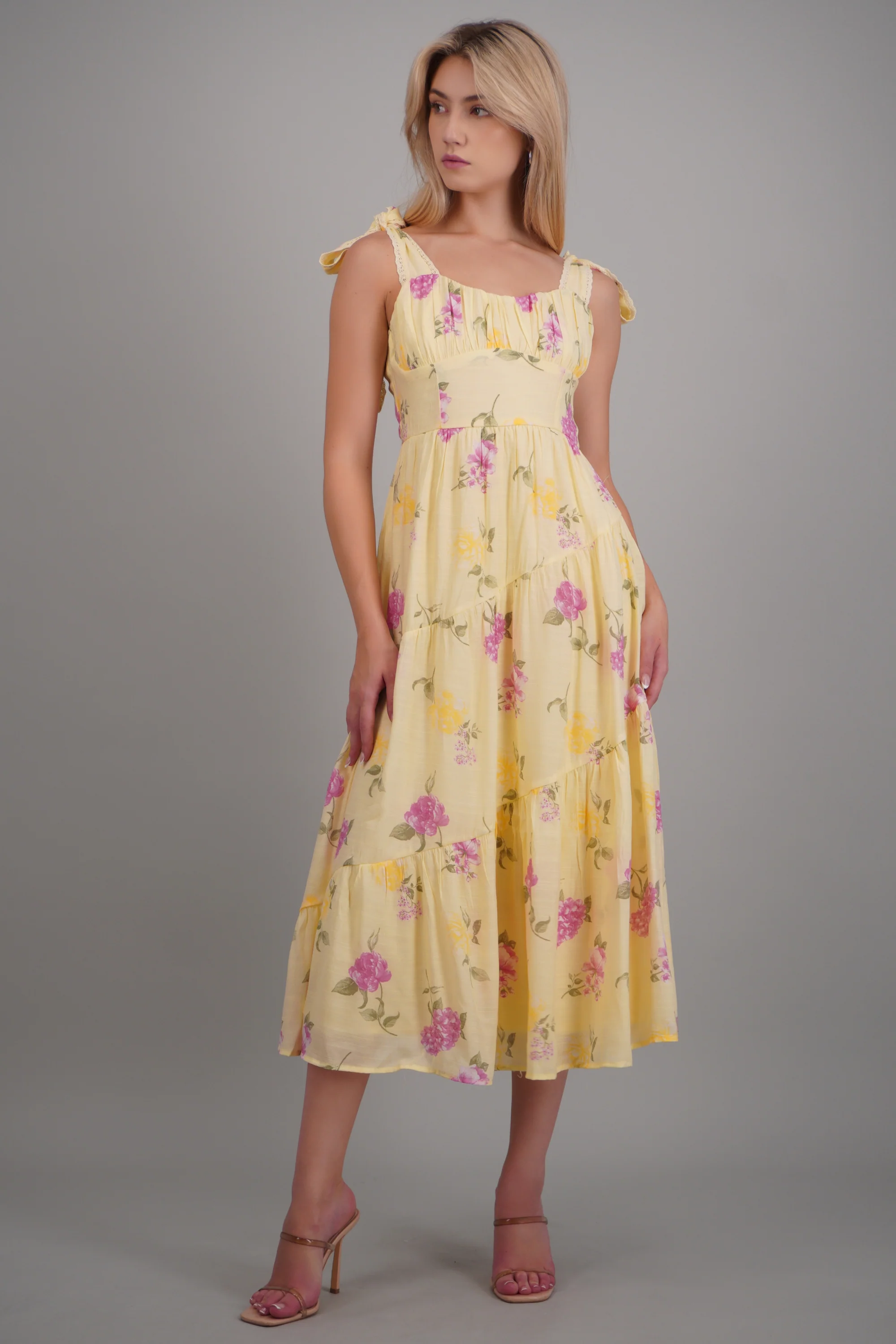 Vestido flores maxi estampado flores - Image 2