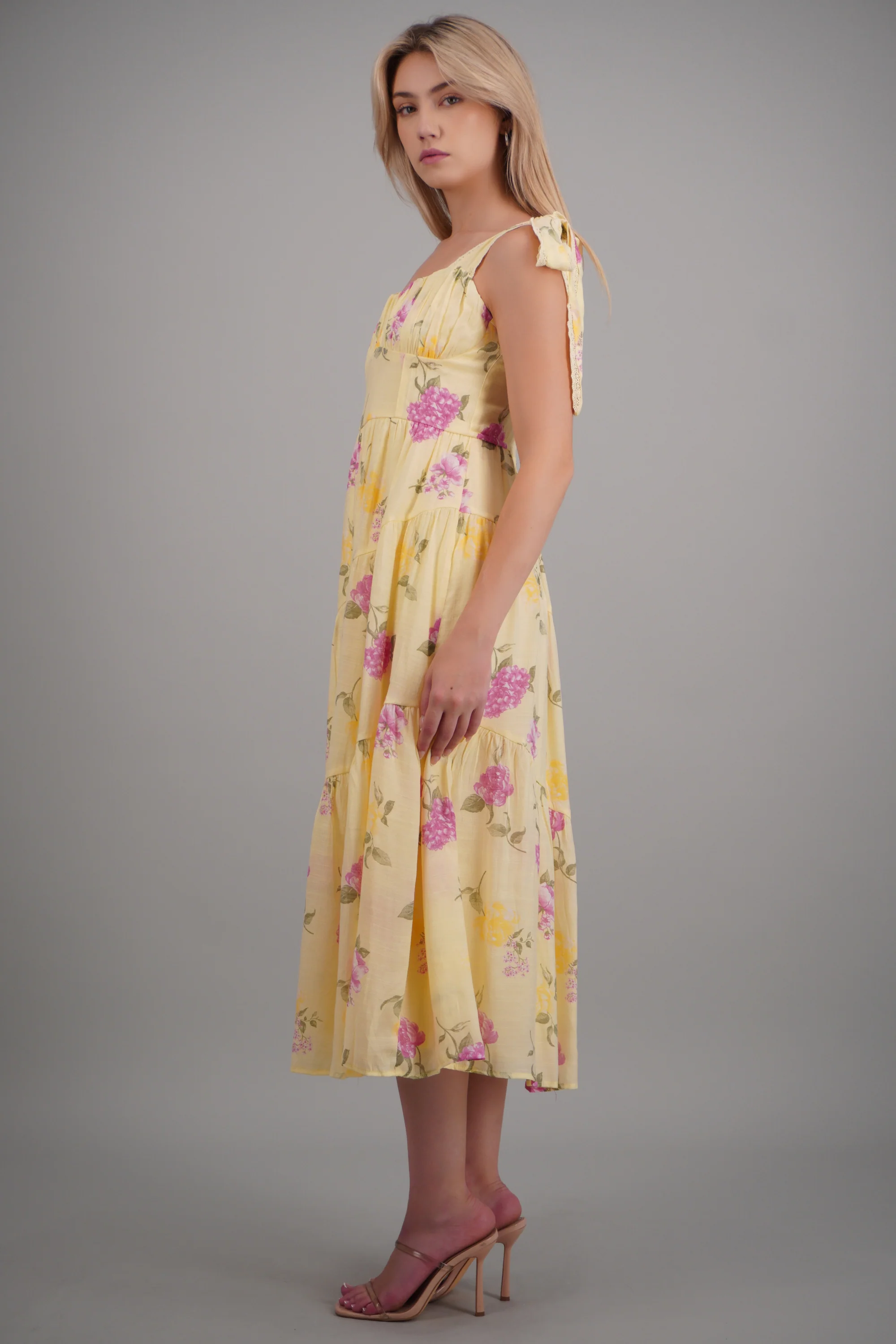 Vestido flores maxi estampado flores - Image 3