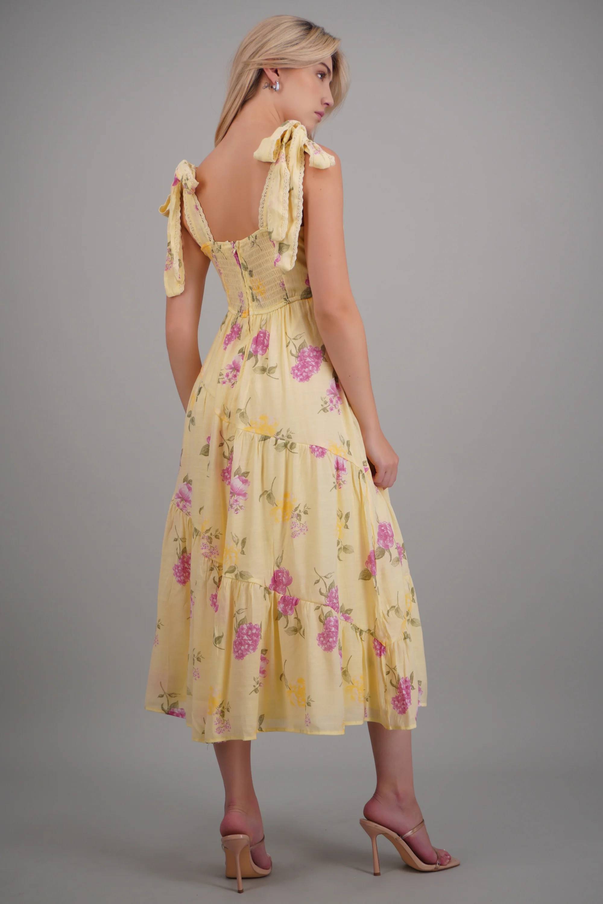 Vestido flores maxi estampado flores - Image 4