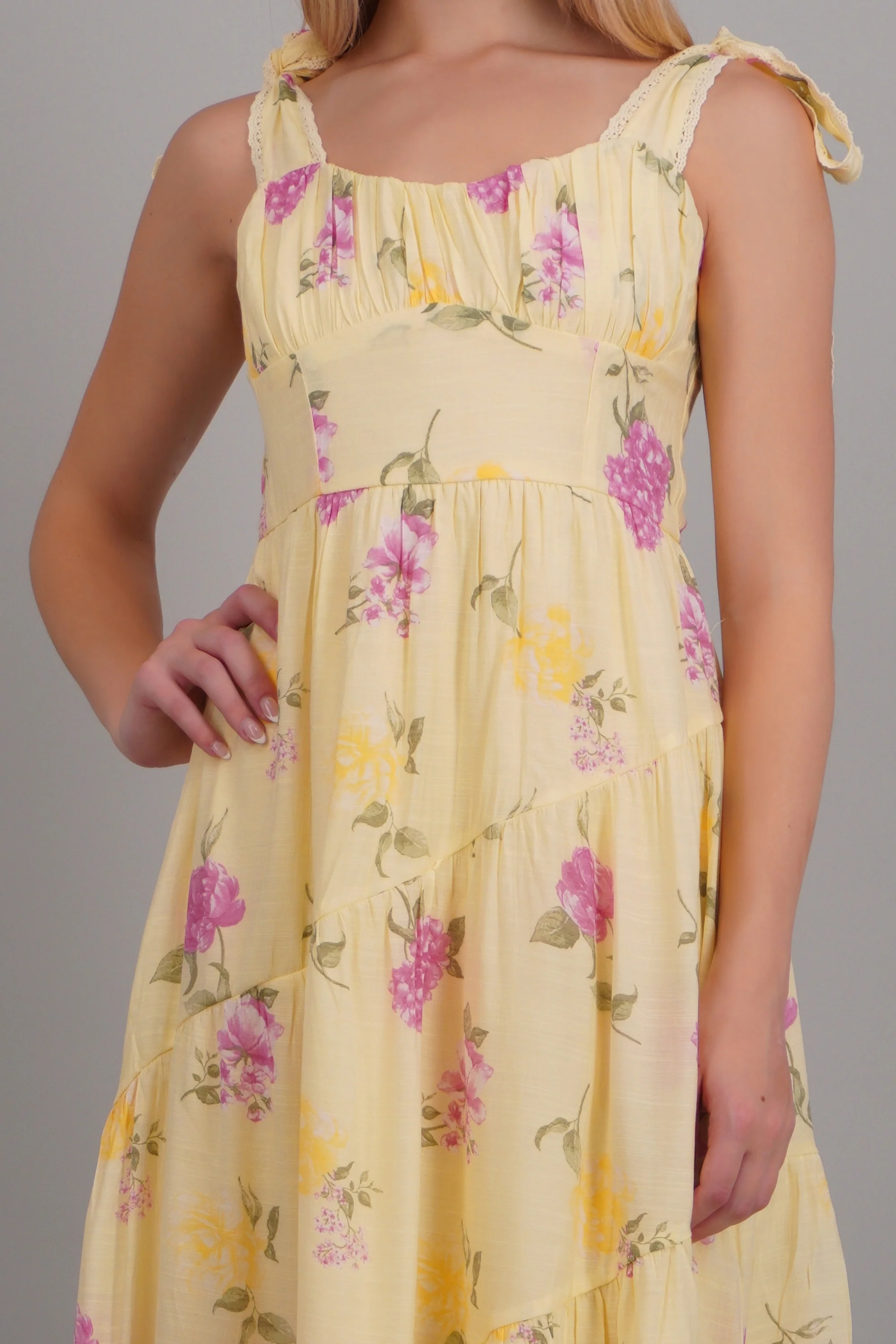 Vestido flores maxi estampado flores - Image 5