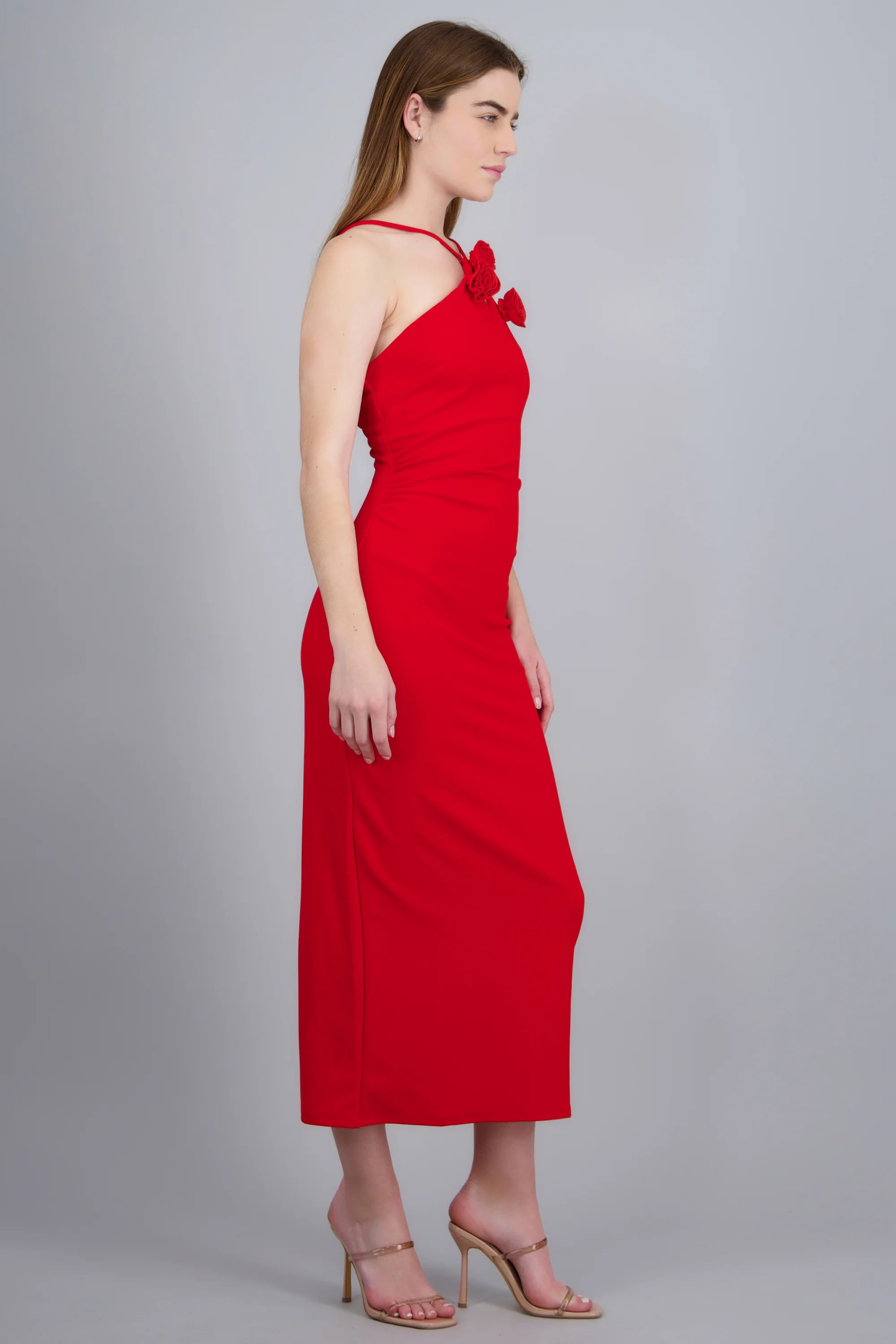 Vestido halter detalle flores - Image 3