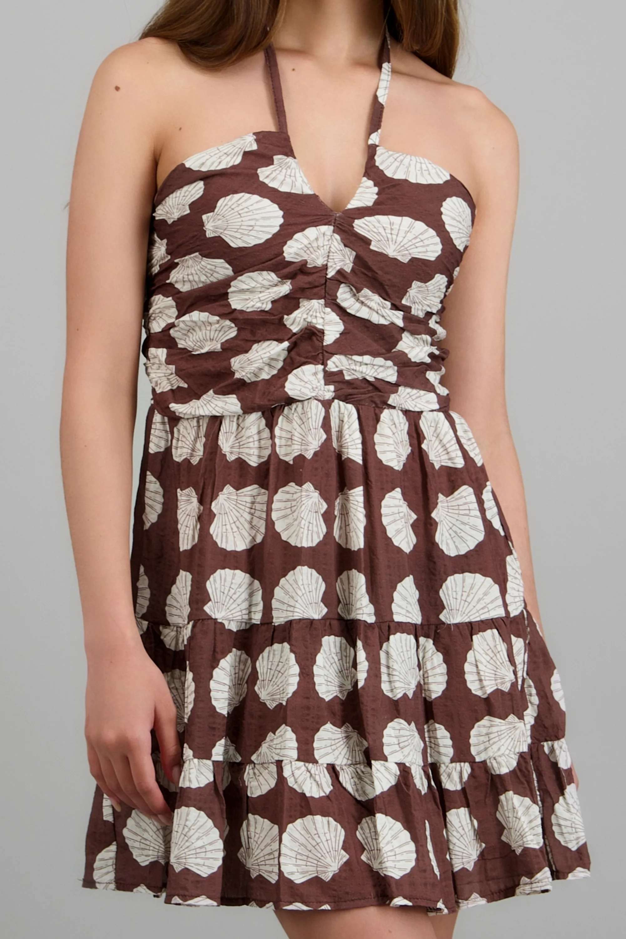 Vestido halter estampado conchas - Image 5