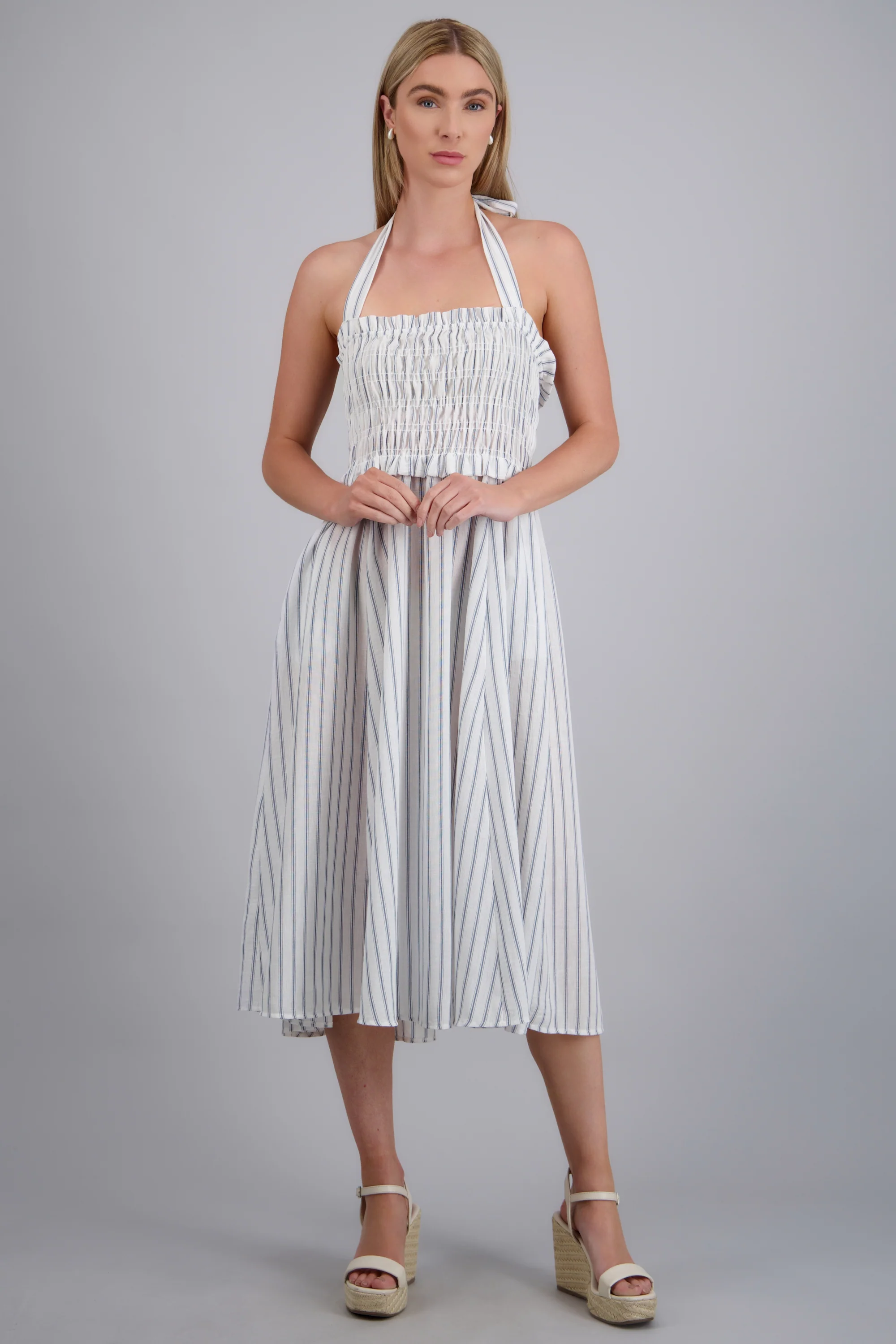 Vestido halter smock lineas - Image 3