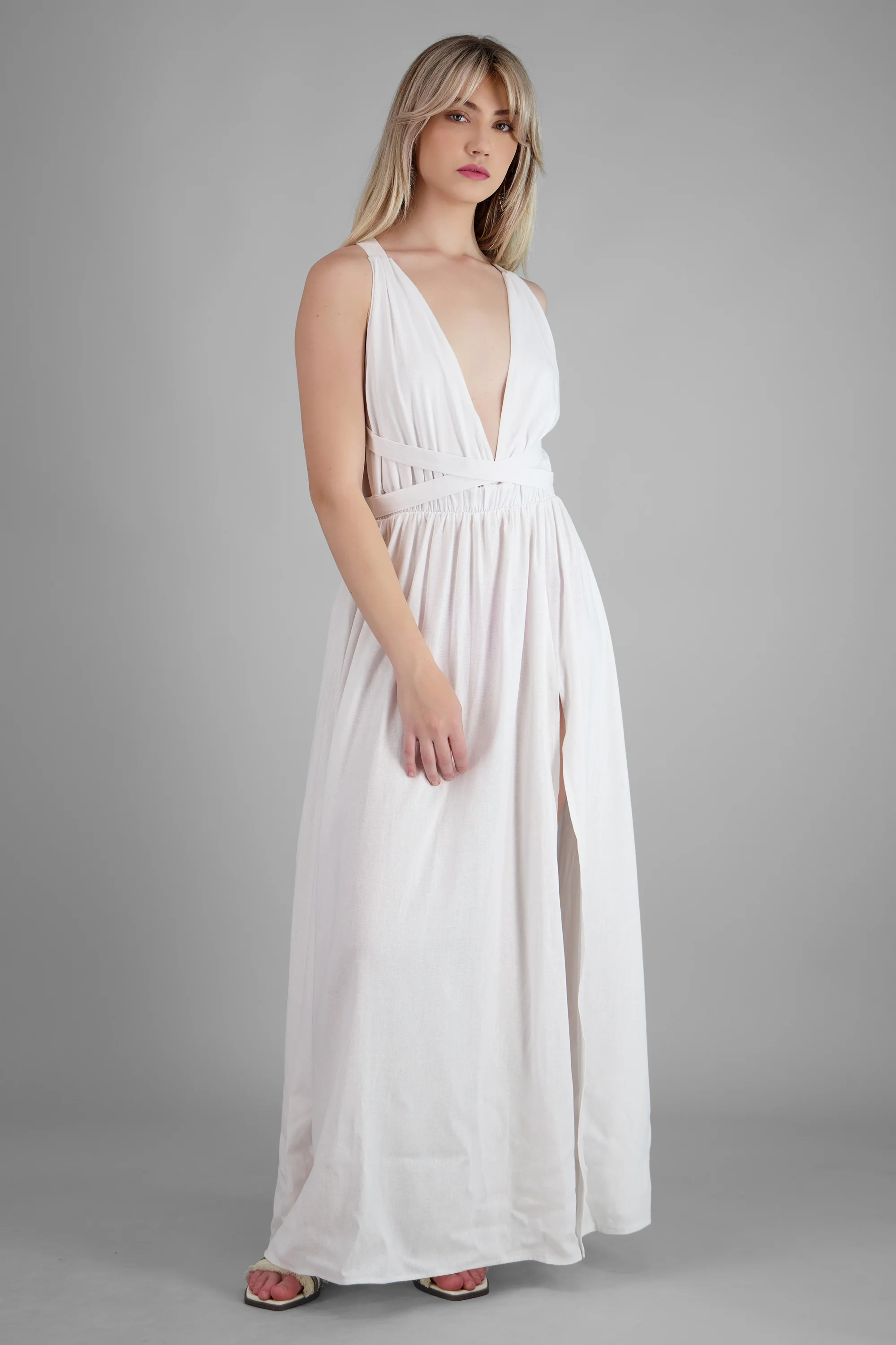 Vestido ligero maxi cruzado - Image 2