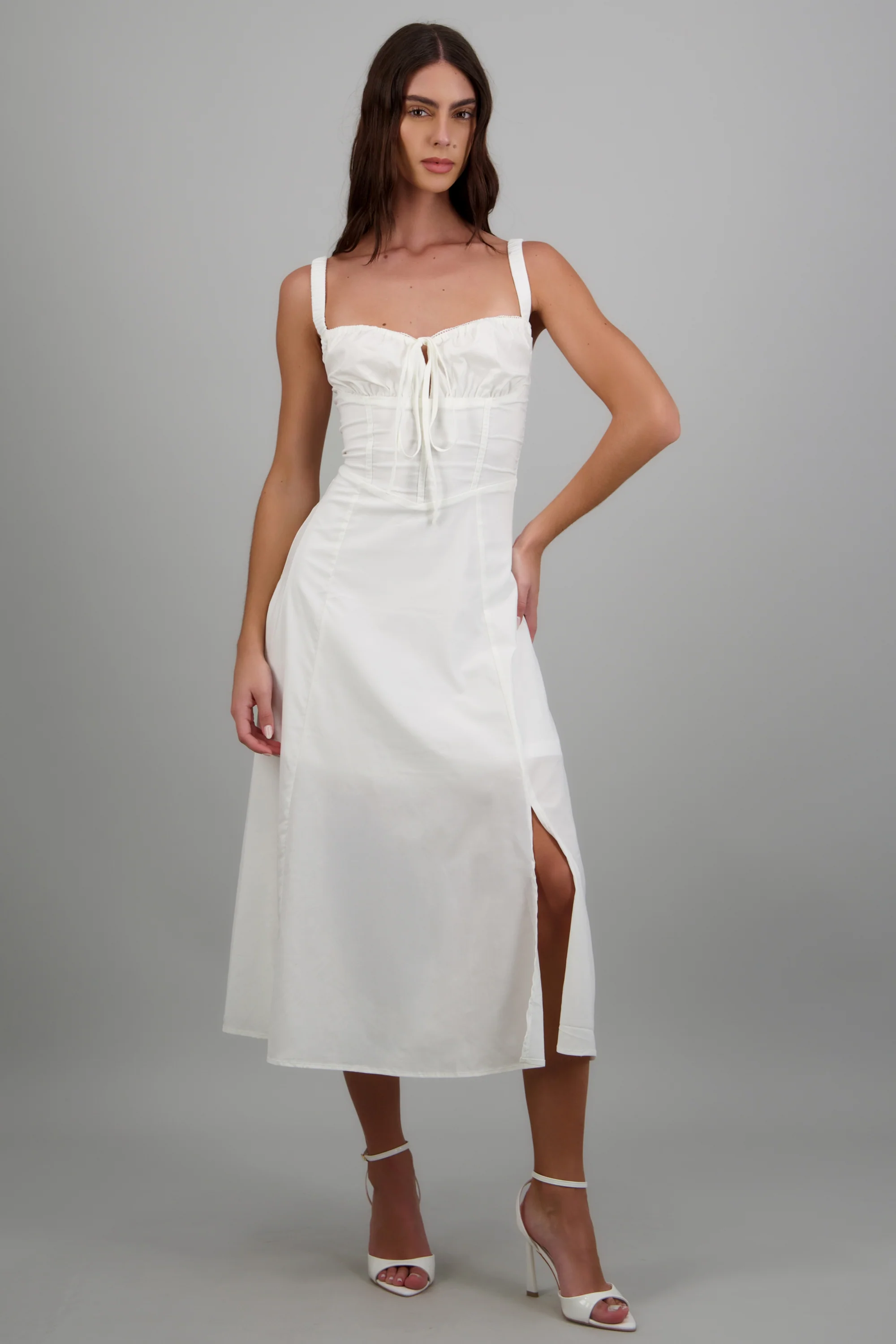 Vestido liso maxi