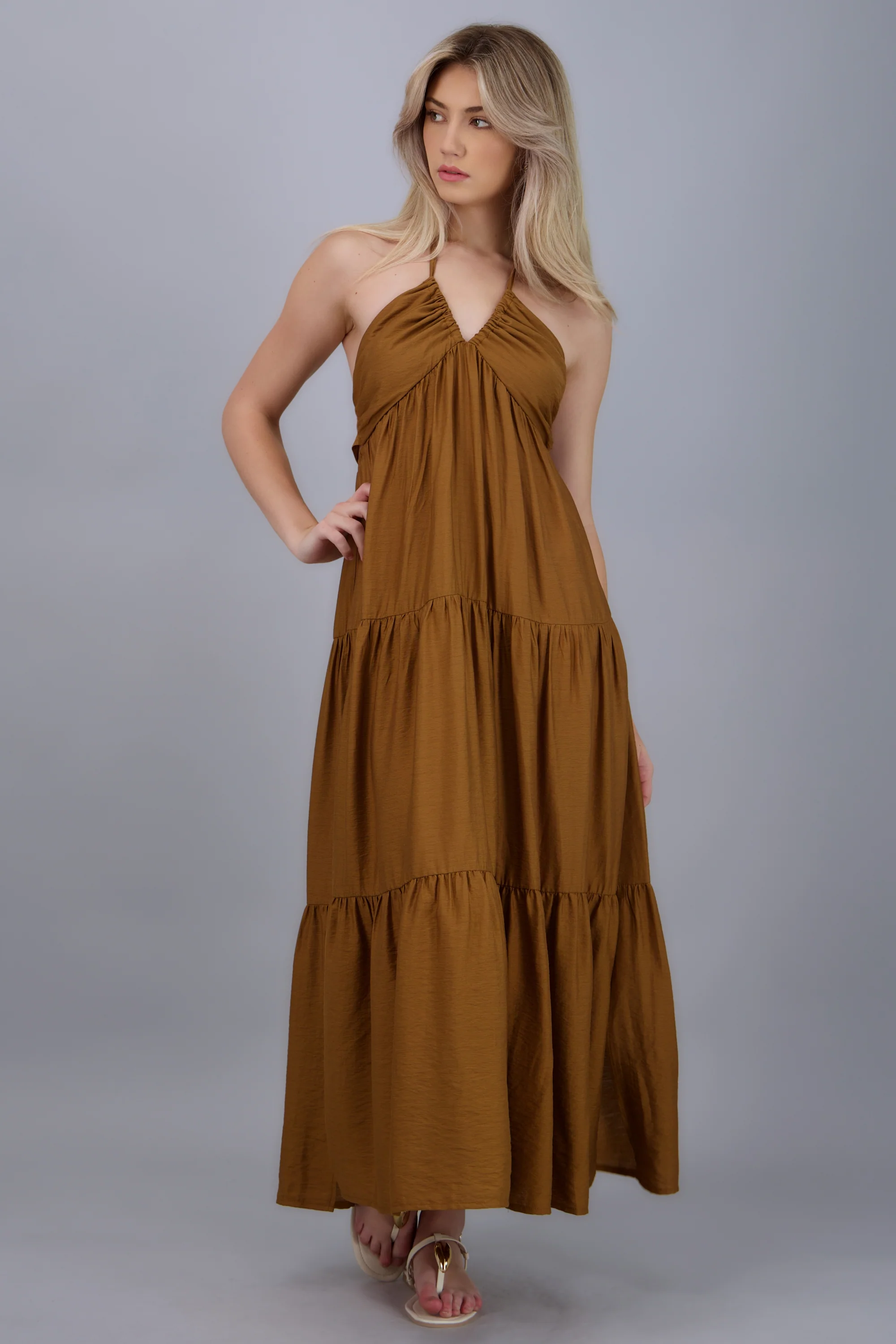 Vestido maxi abertura nudo espalda - Image 3
