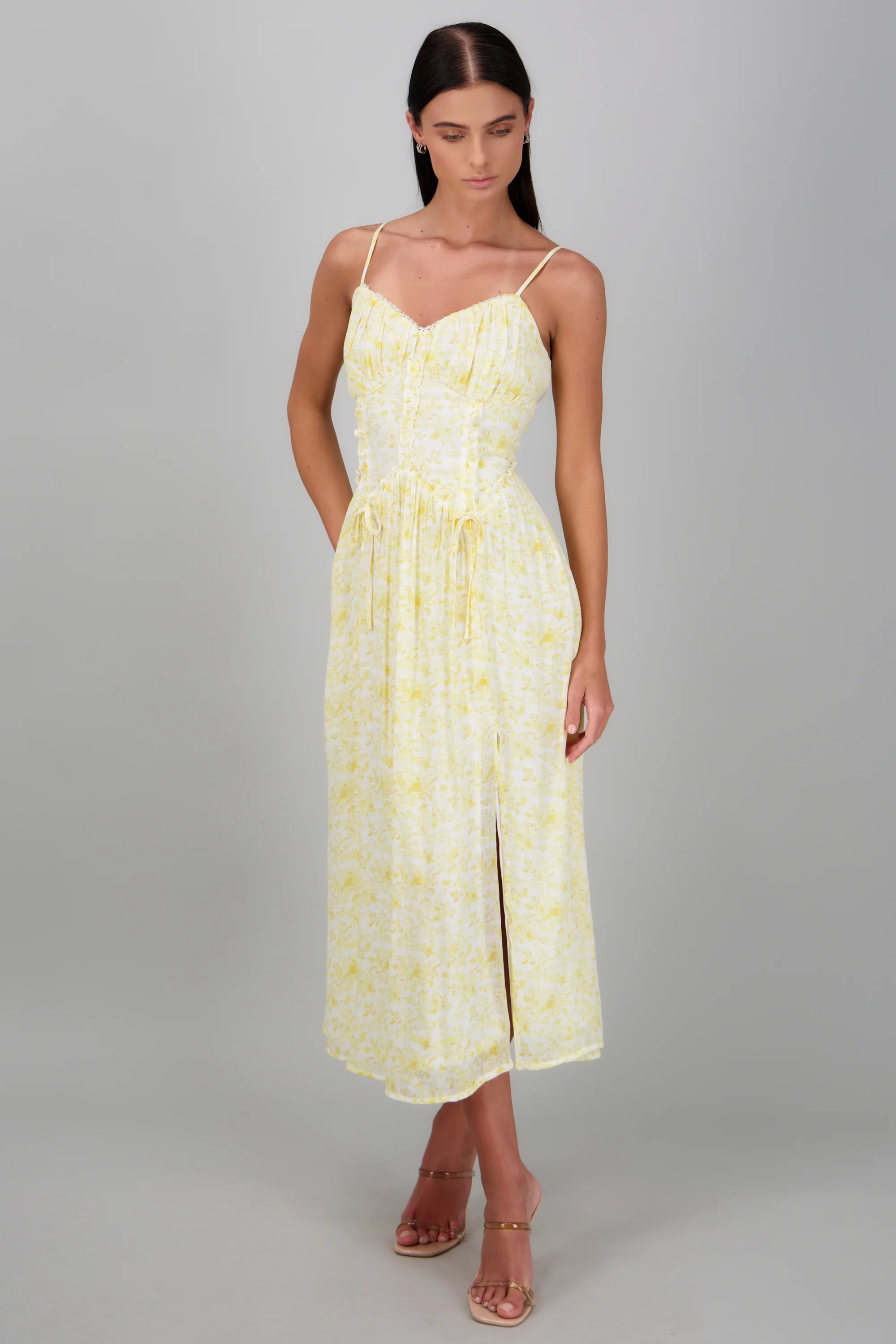 VESTIDO MAXI ABERTURA FLORES - Image 2