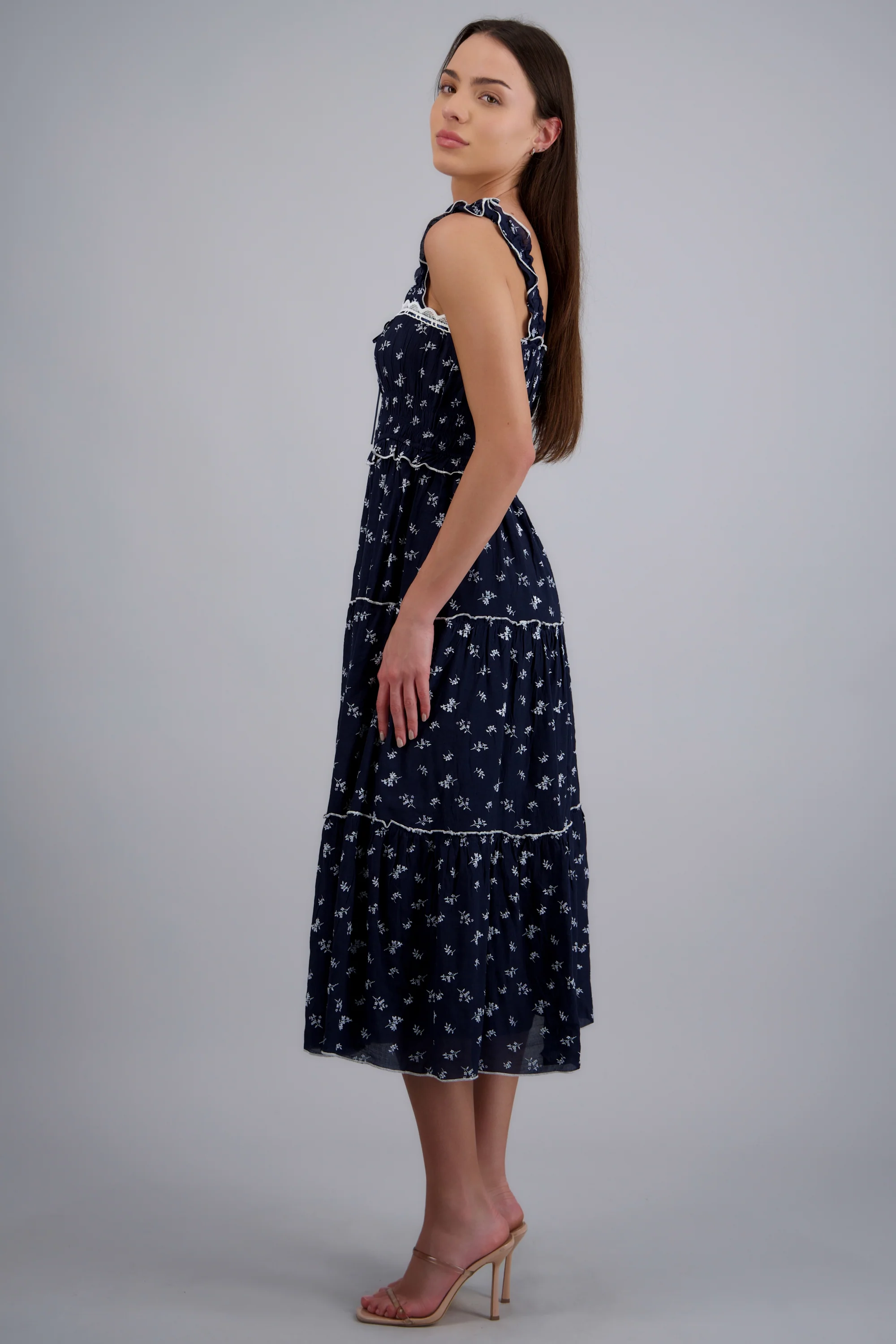 VESTIDO MAXI BLOQUES FLORES - Image 2