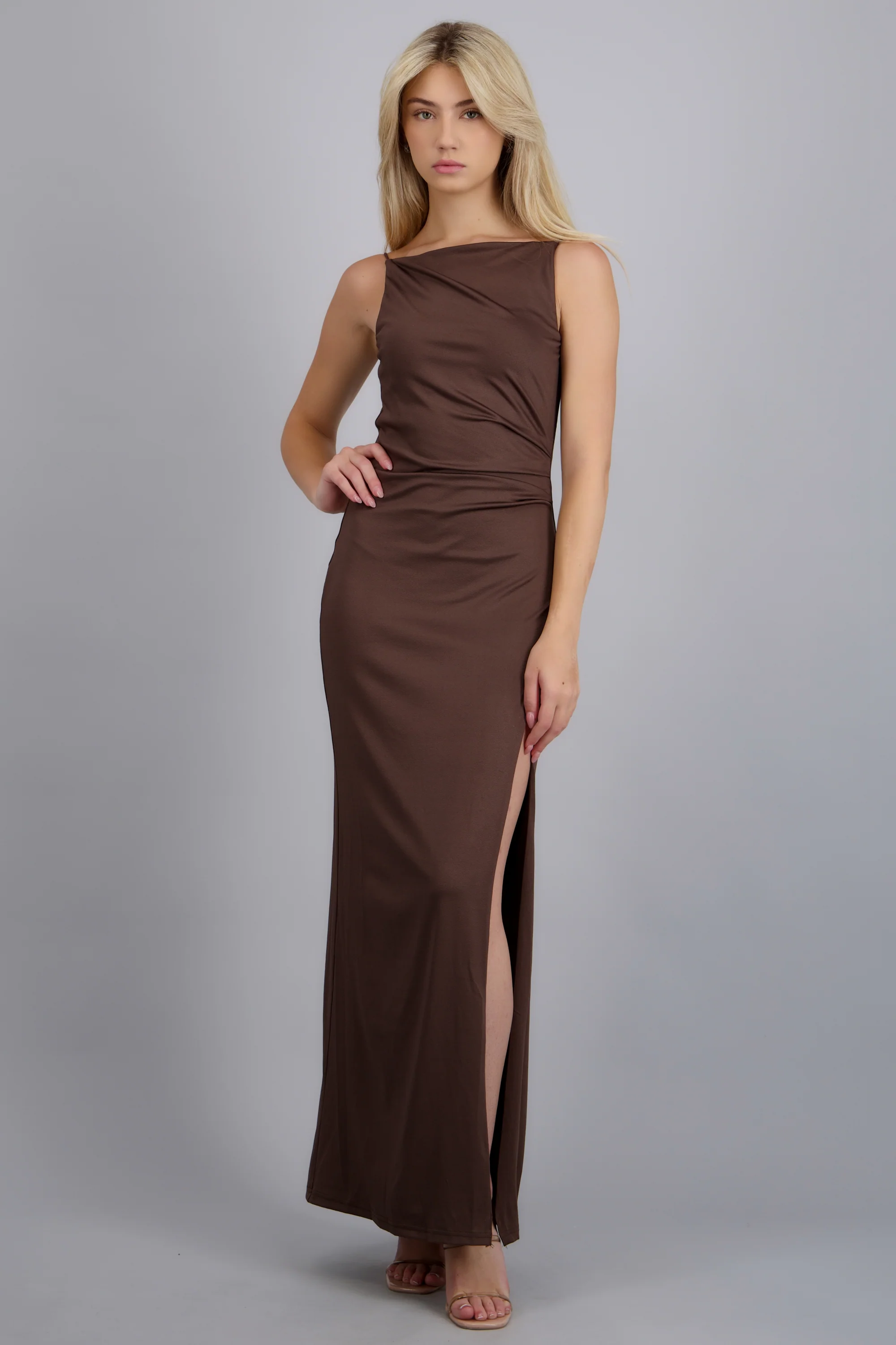 Vestido maxi bodycon liso - Image 3