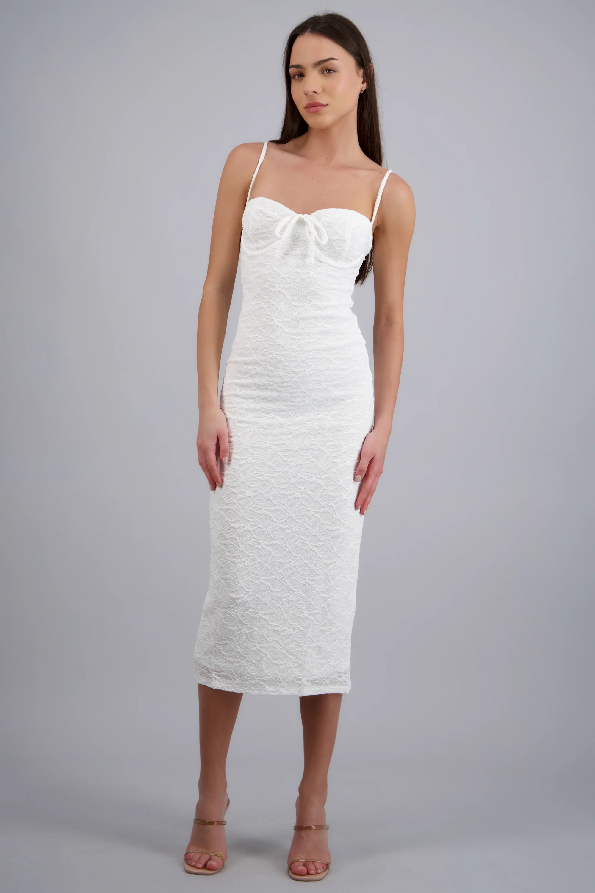 Vestido maxi bodycon textura
