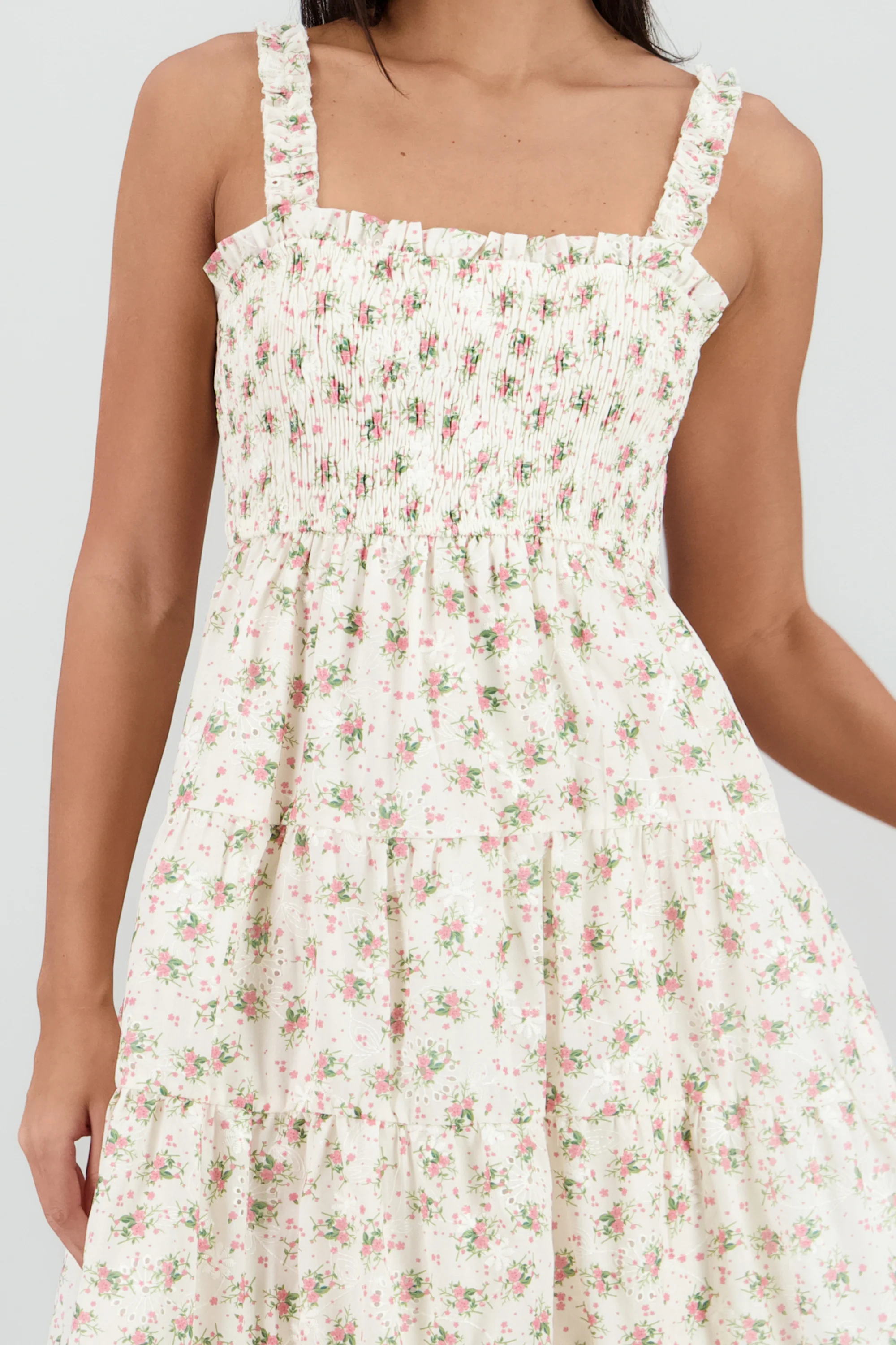 Vestido maxi bordado flores - Image 5