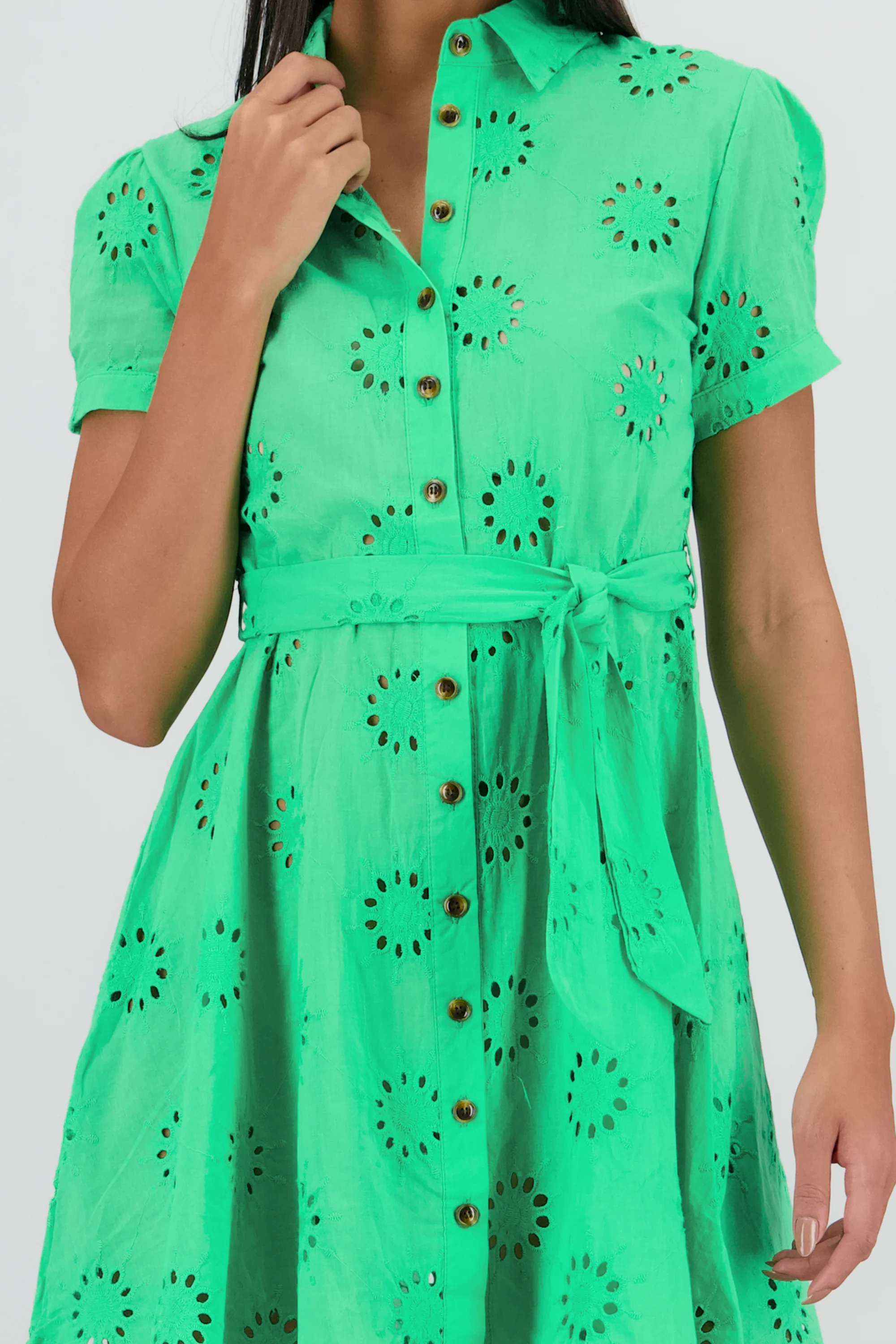 Vestido maxi camisero eyeled - Image 5