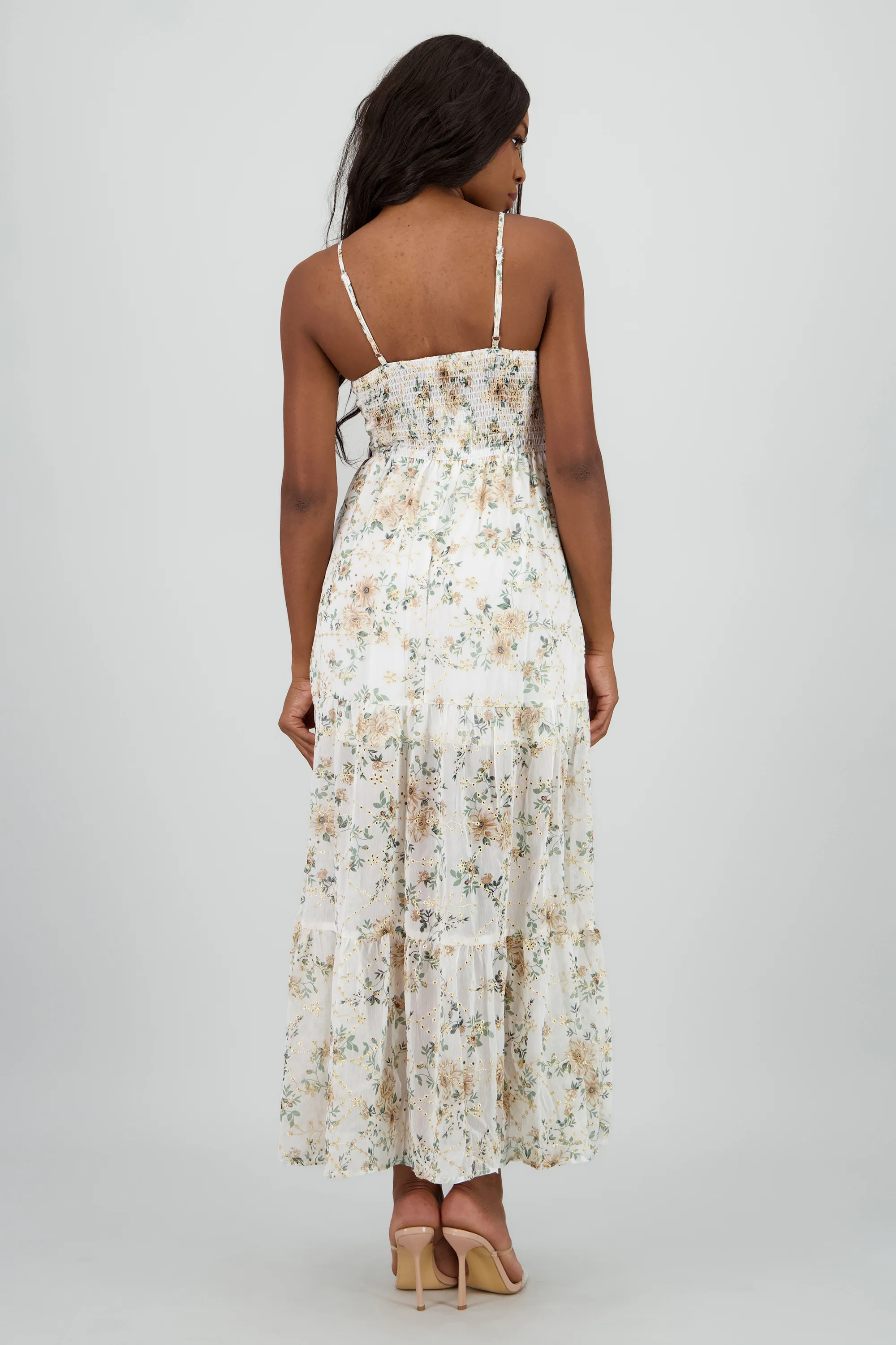 Vestido maxi con bordado y cut out - Image 4