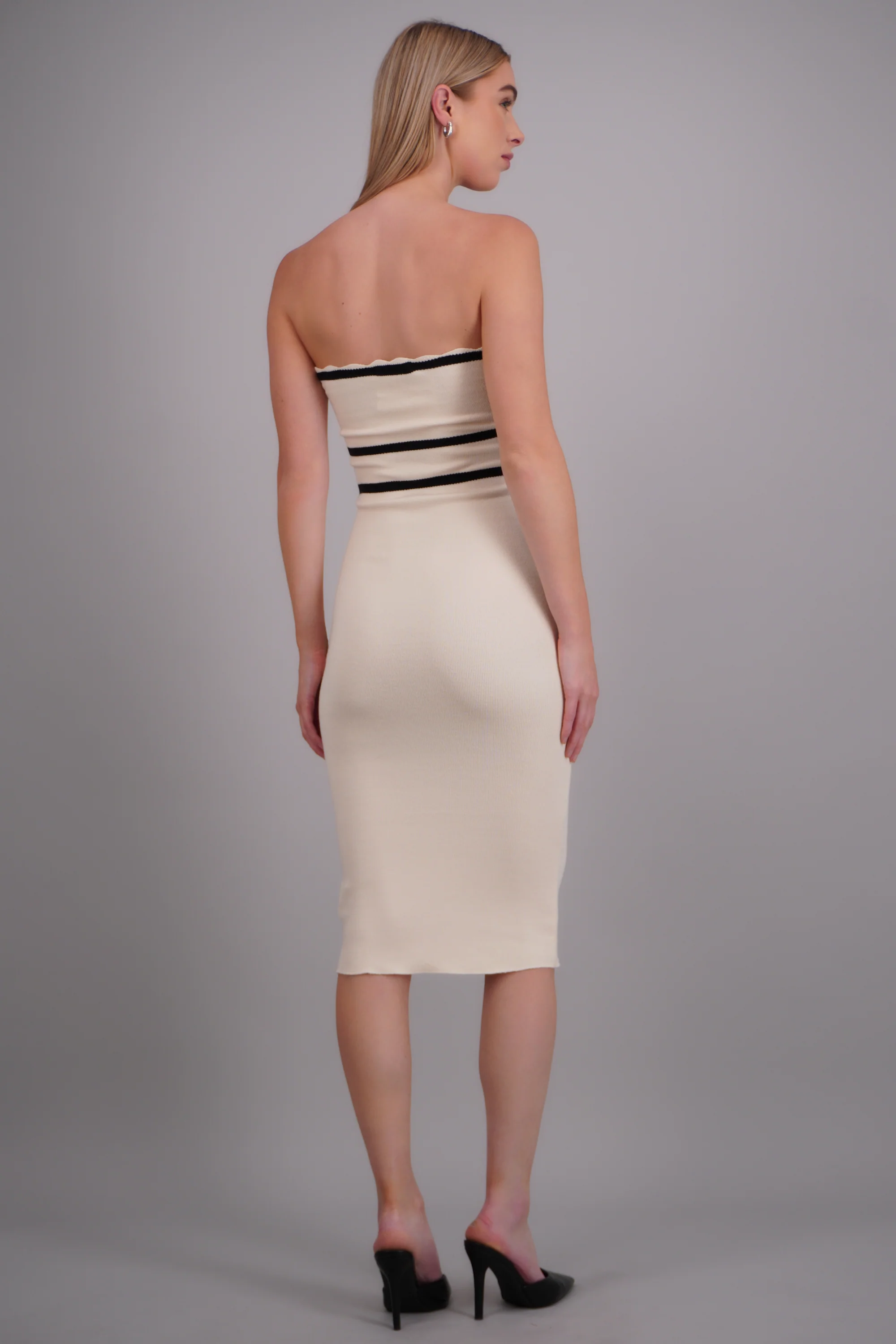 Vestido maxi contraste cintura - Image 4