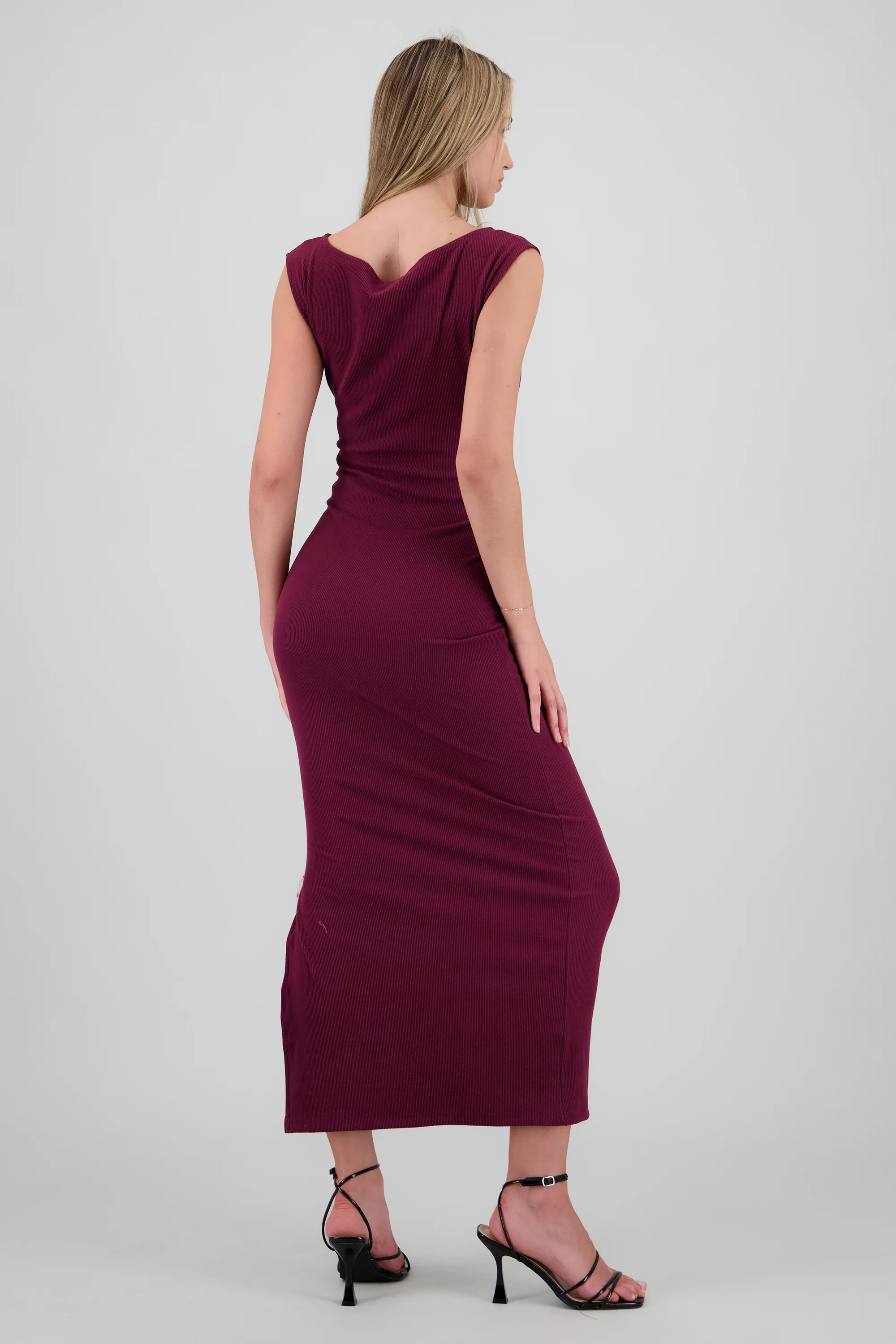 Vestido maxi de cuello cascada - Image 4