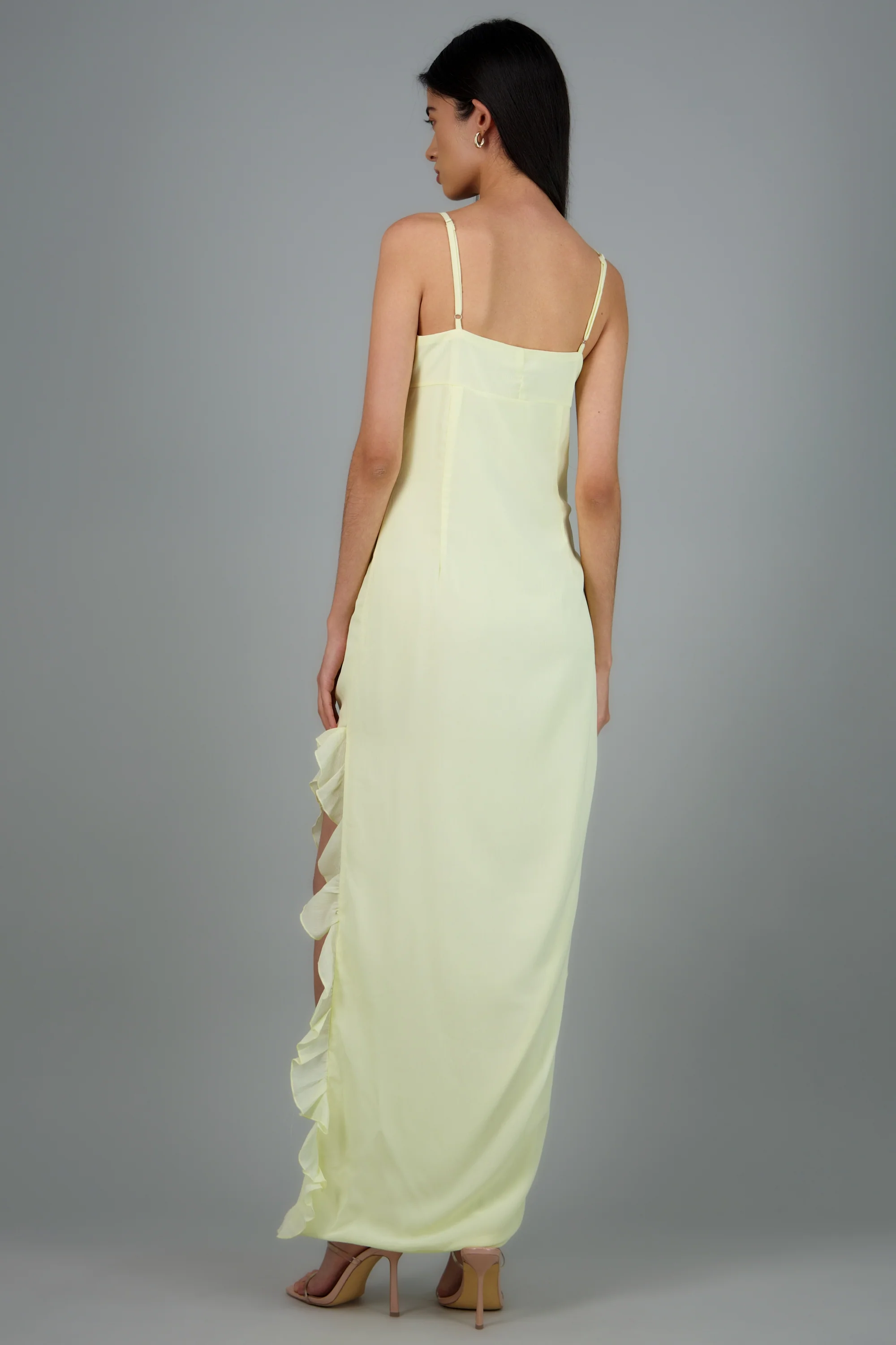 Vestido maxi de tirantes con olanes boho - Image 4