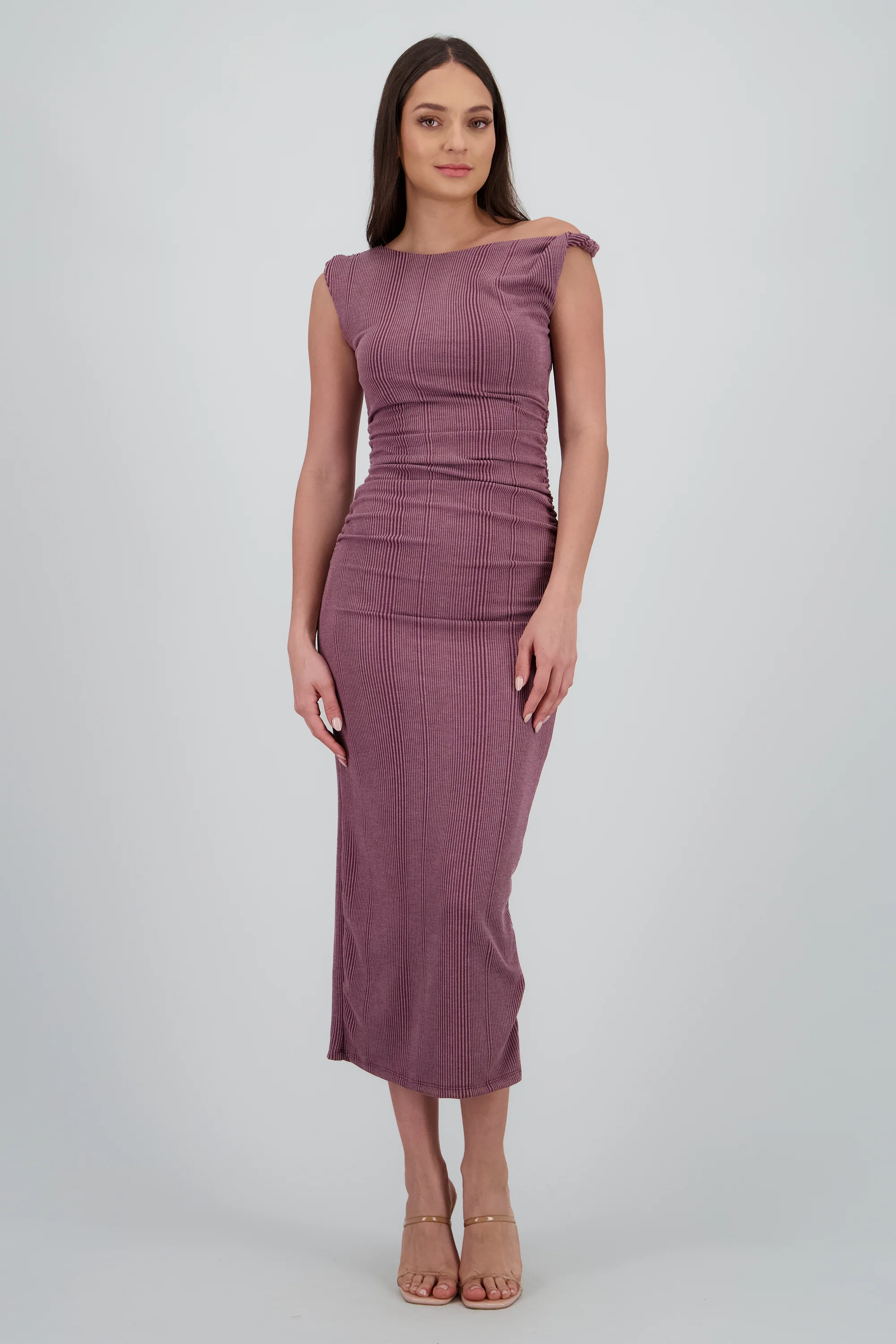 Vestido maxi det hombro