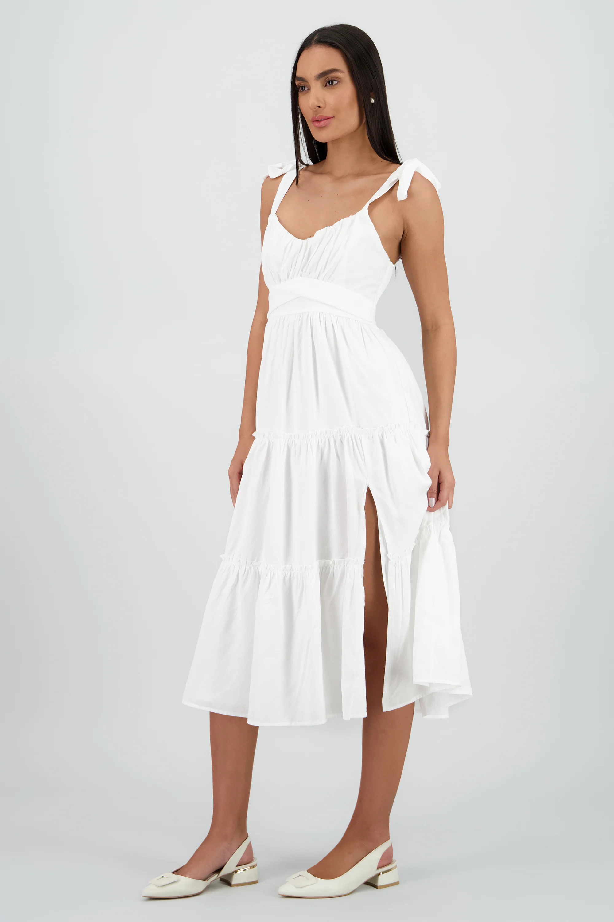Vestido maxi detalle tirantes amarres - Image 3