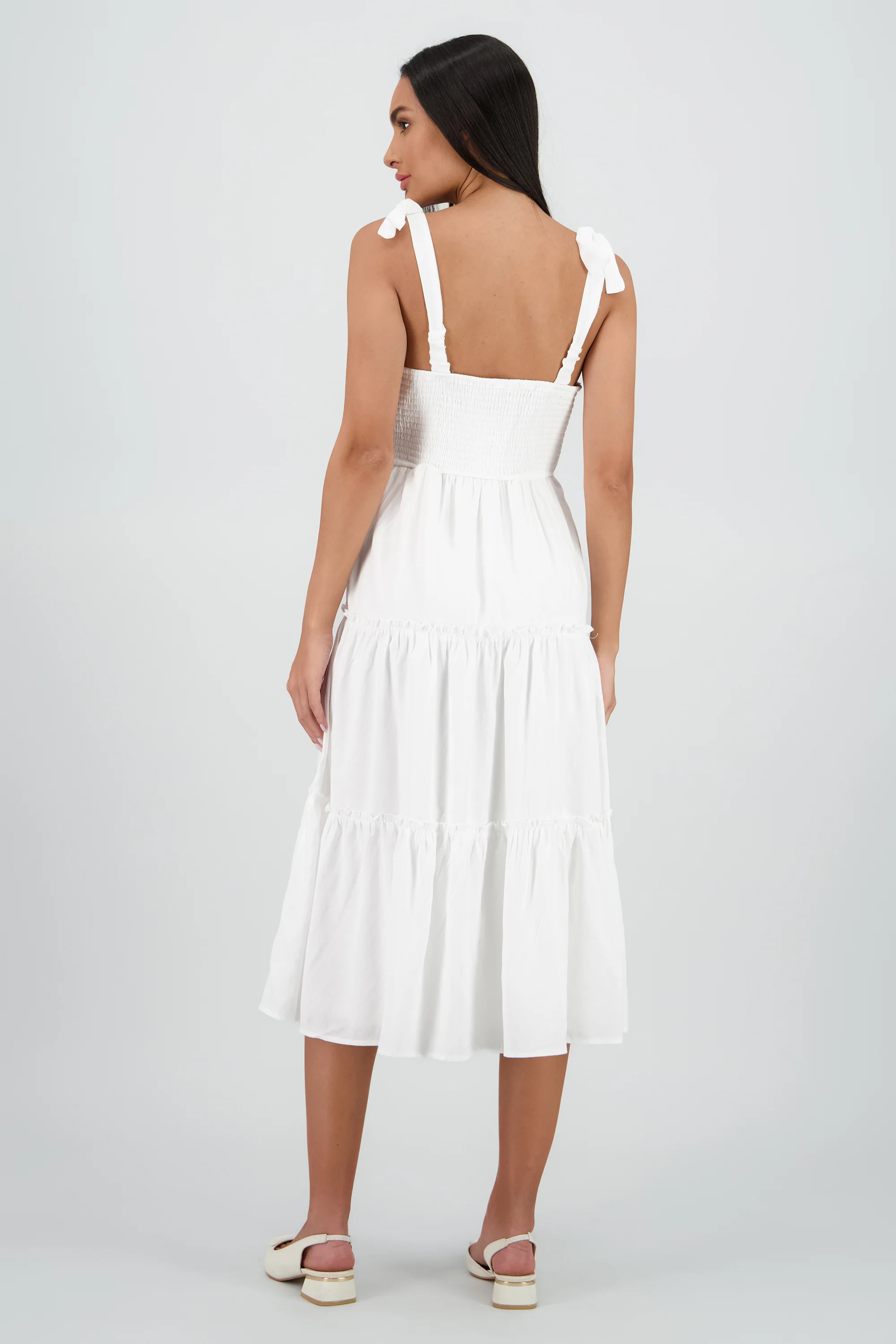 Vestido maxi detalle tirantes amarres - Image 4