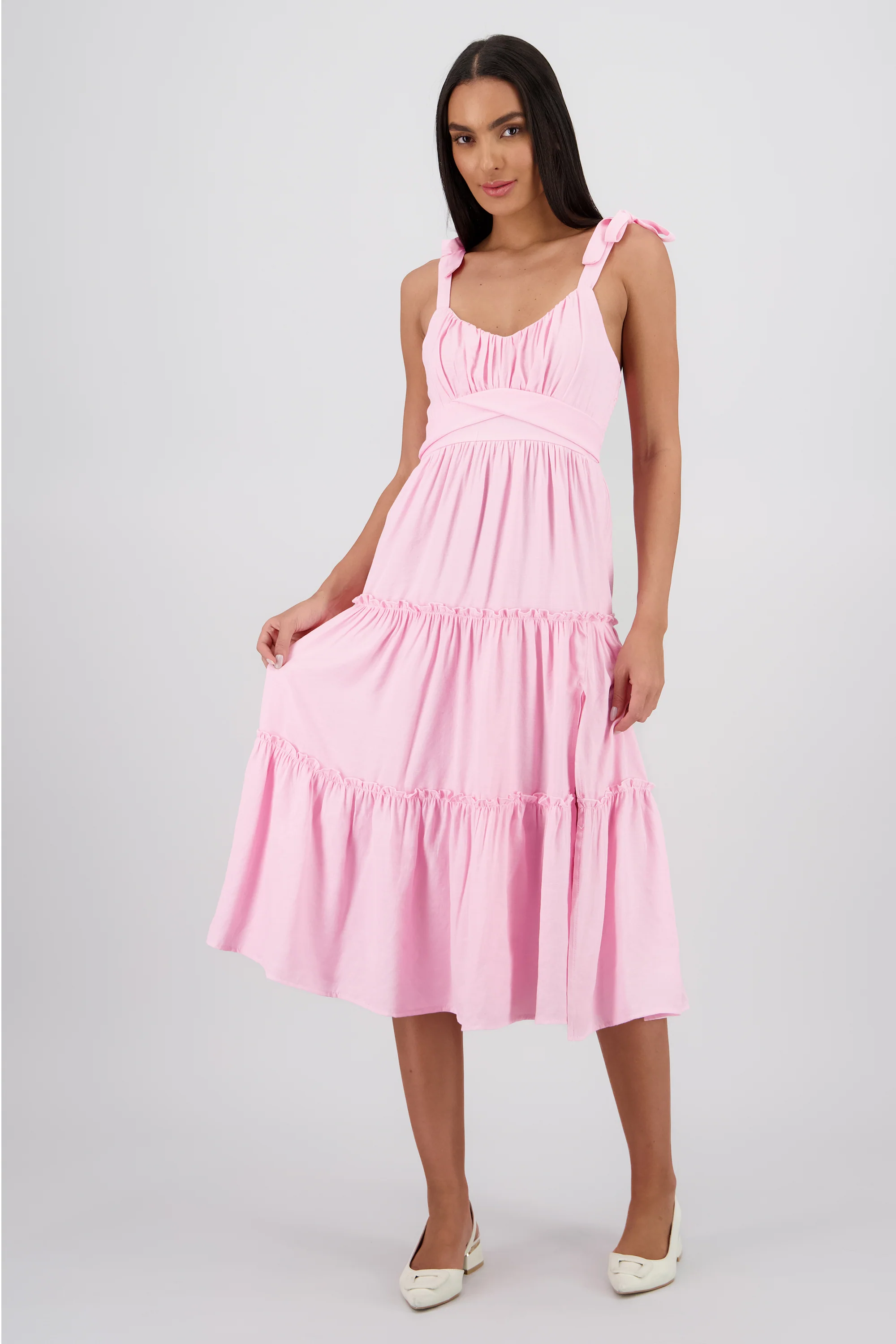 Vestido maxi detalle tirantes amarres - Image 2