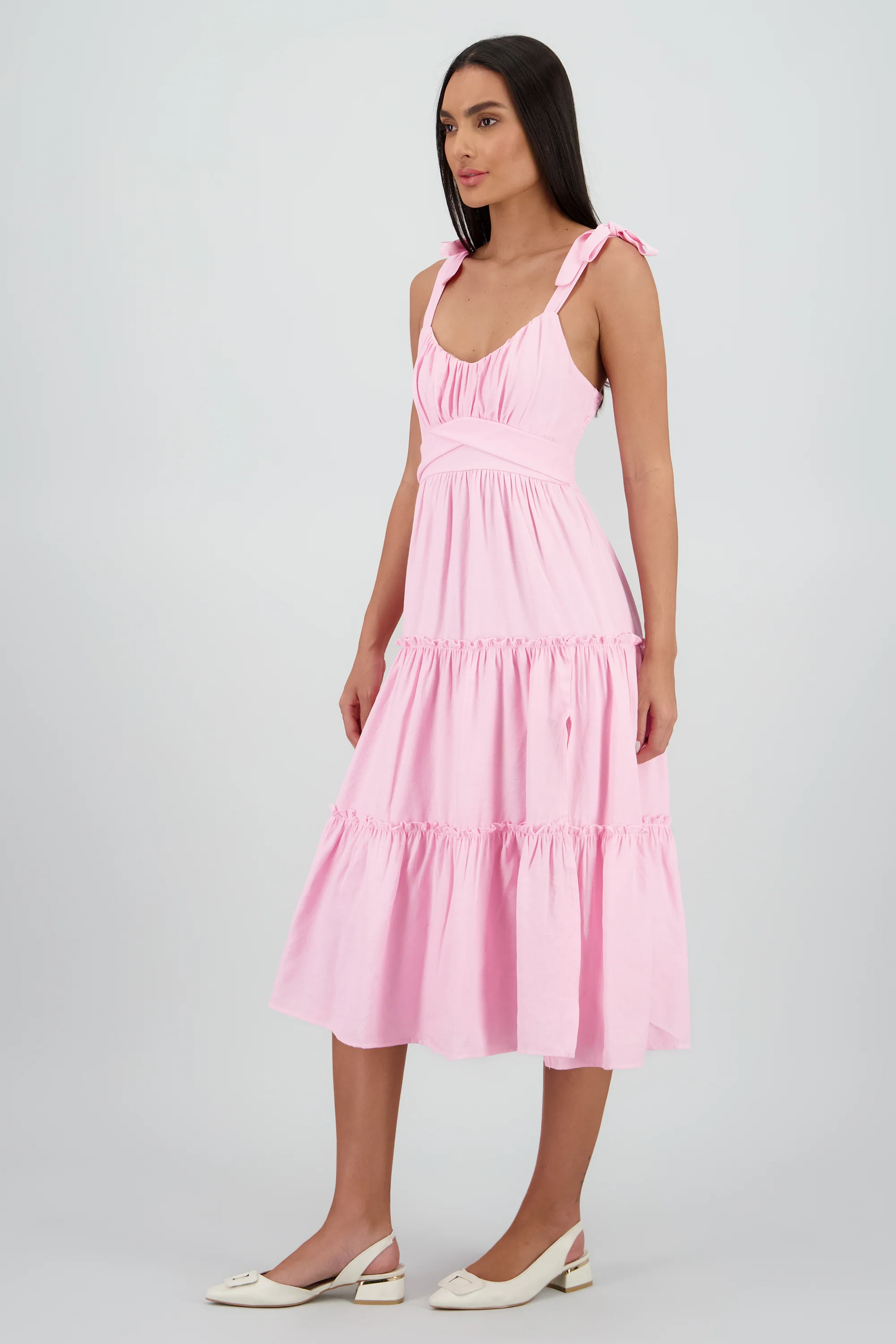 Vestido maxi detalle tirantes amarres - Image 3