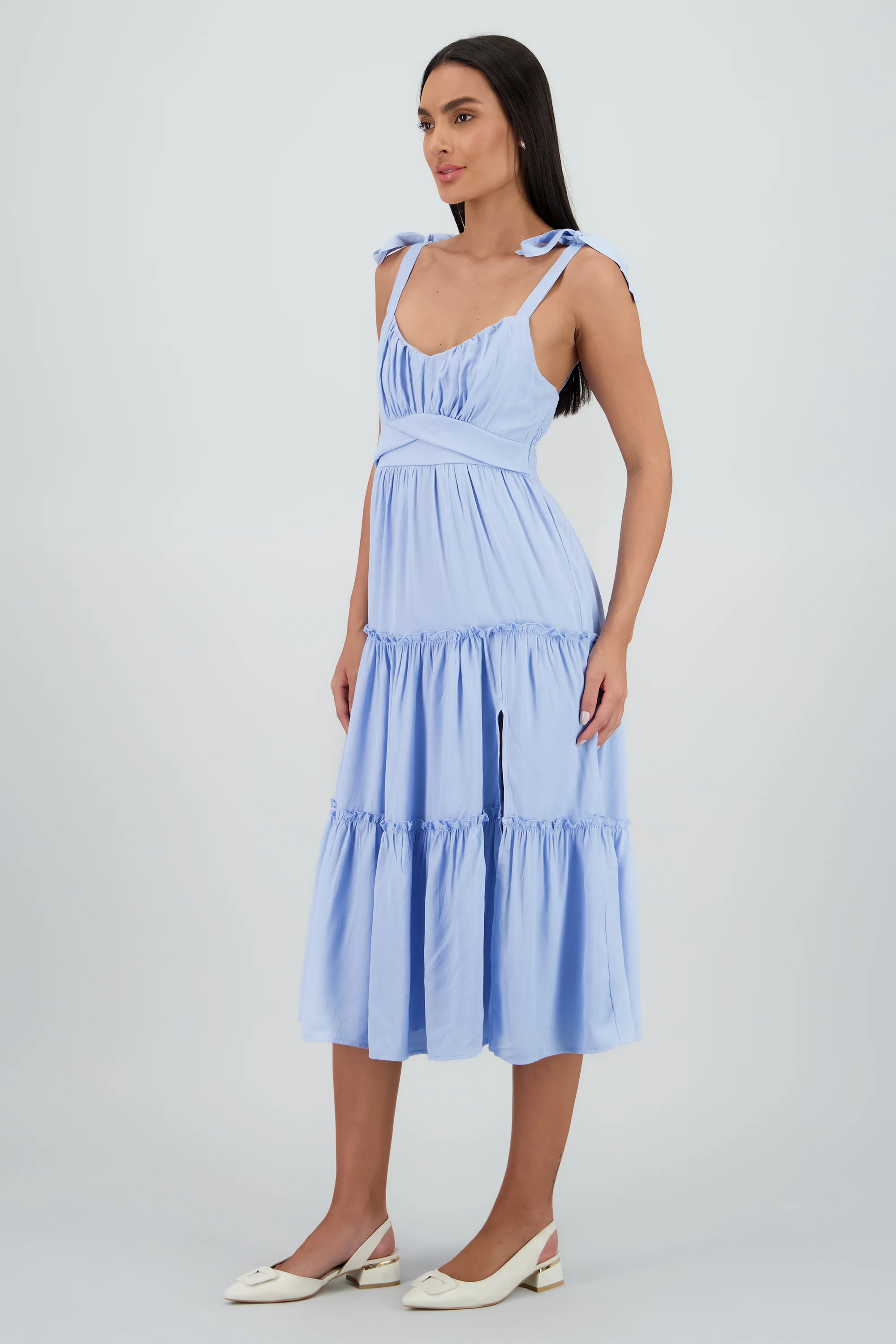Vestido maxi detalle tirantes amarres - Image 3