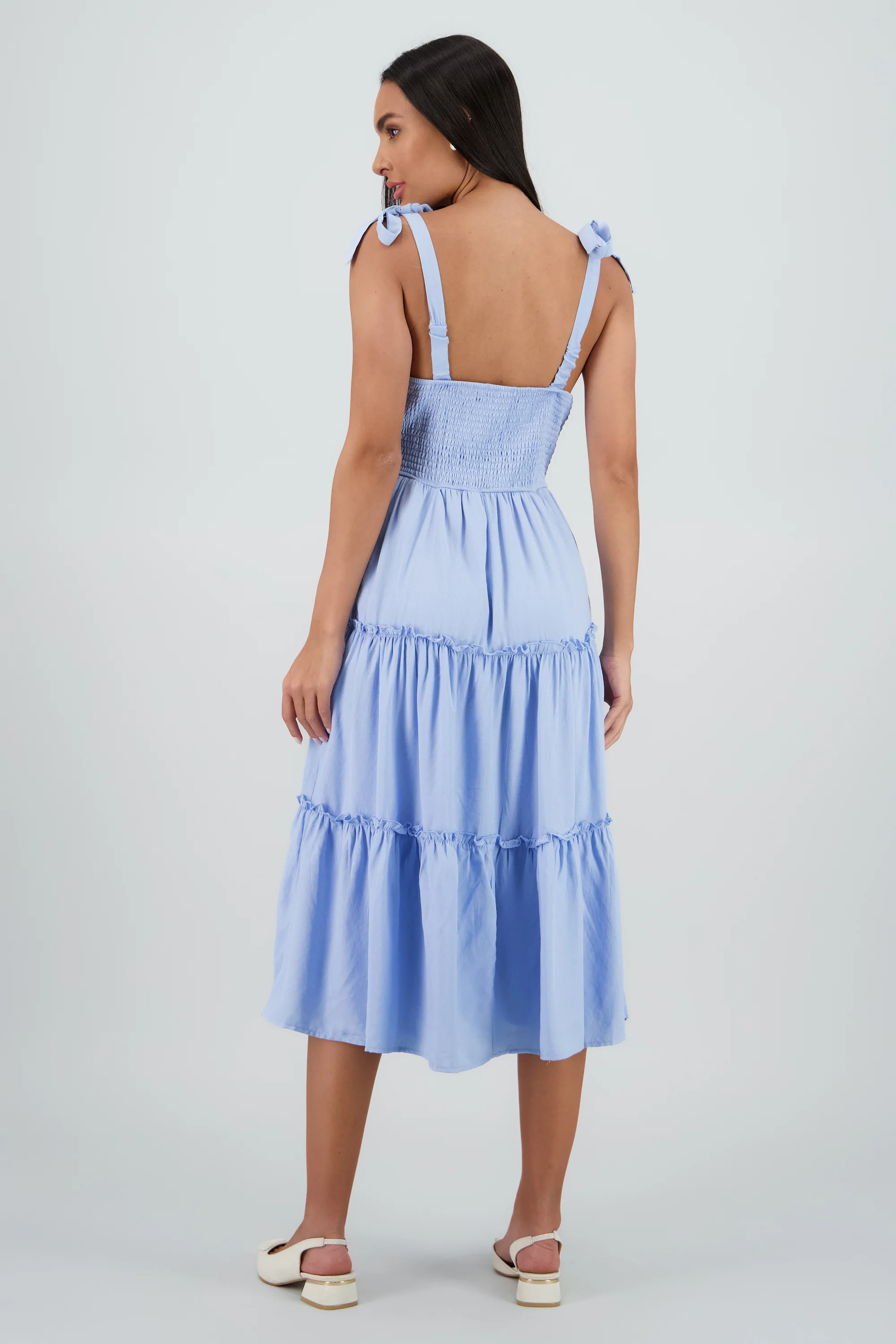 Vestido maxi detalle tirantes amarres - Image 4