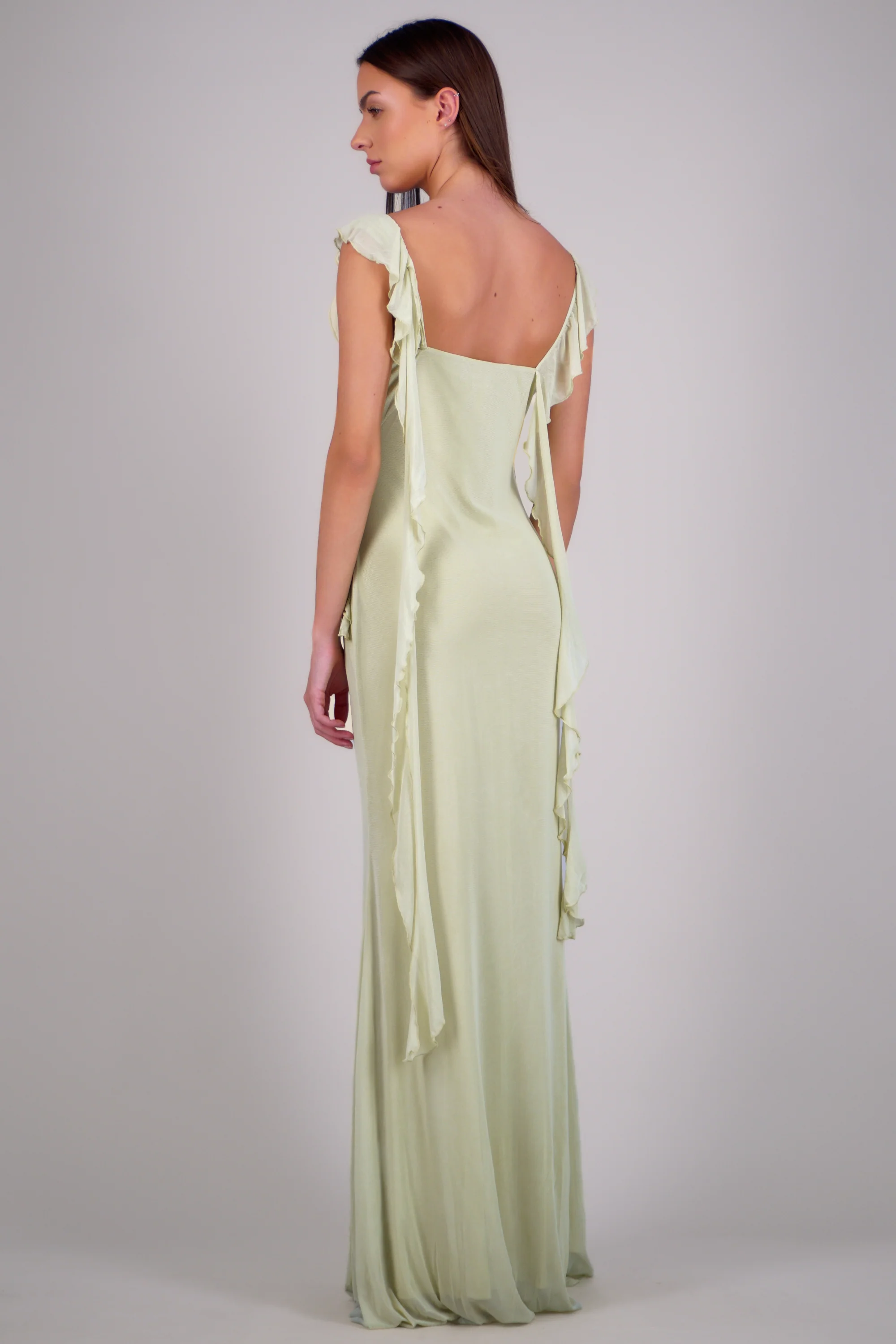 Vestido maxi detalle ruffles - Image 4